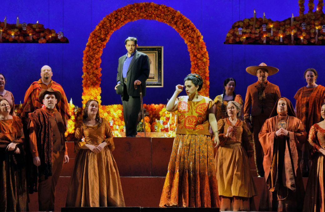 Alfredo Daza (Diego Rivera), Daniela Mack (Frida Kahlo) and ensemble &copy; Cory Weaver
