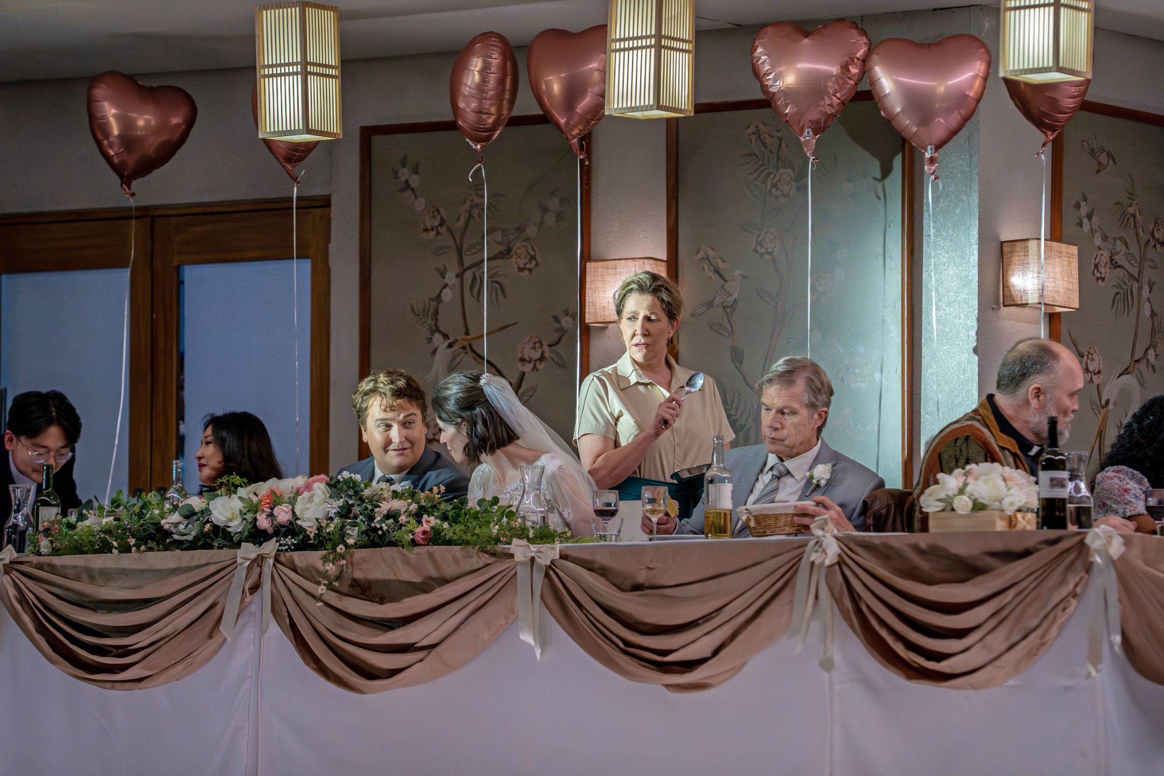 Kathleen Kim, Miles Mykkanen, Jacquelyn Stucker, Joyce DiDonato, Rod Gilfry and Stephen Milling &copy; Karen Almond | Met Opera