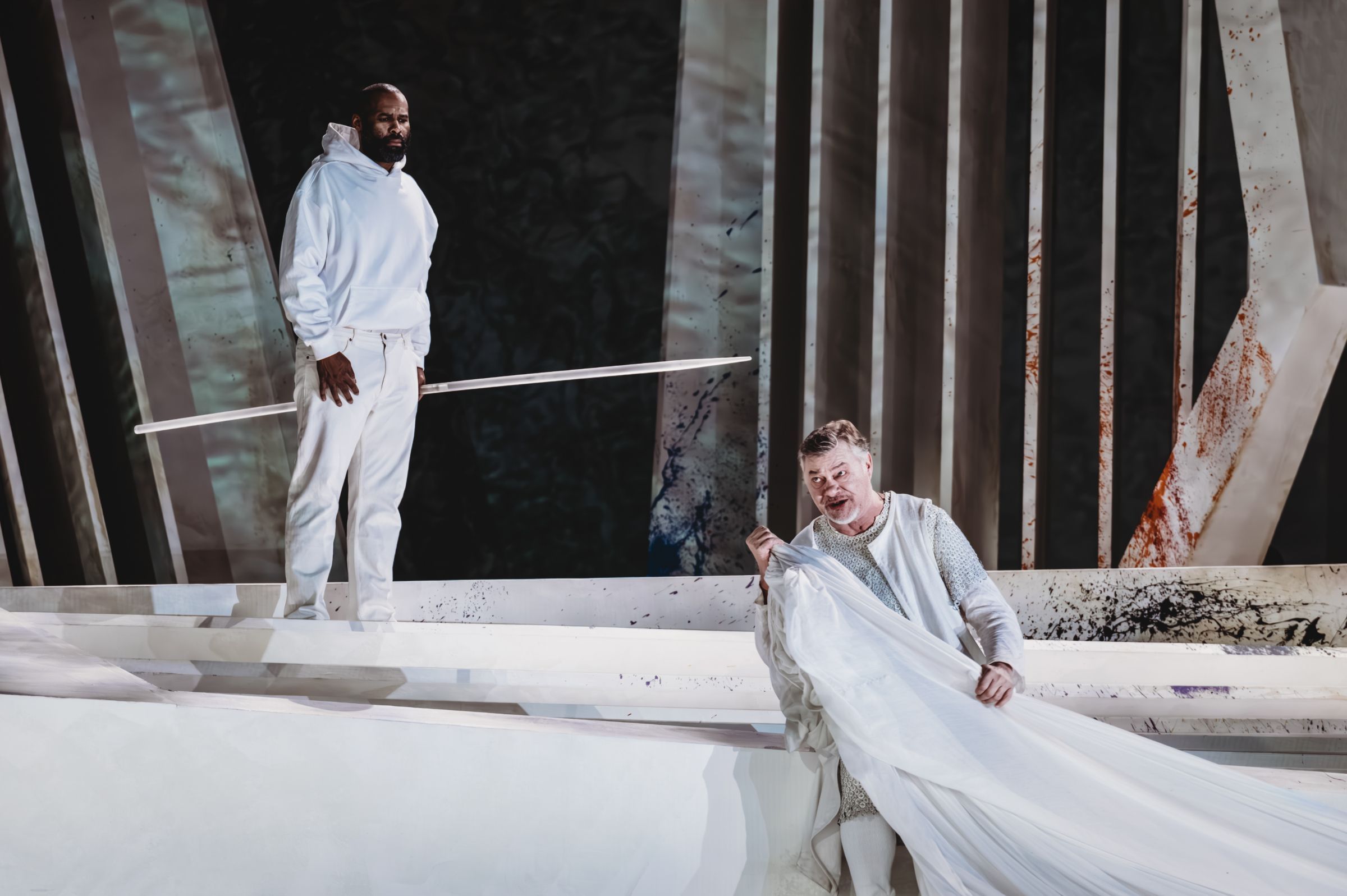 Jamez McCorkle (Parsifal) and René Pape (Gurnemanz) &copy; Xiomara Bender