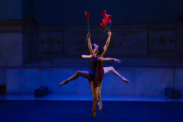 Sarah Stafford (in front) in <i>All the Flowers Behind Us</i> © Hisae Aihara