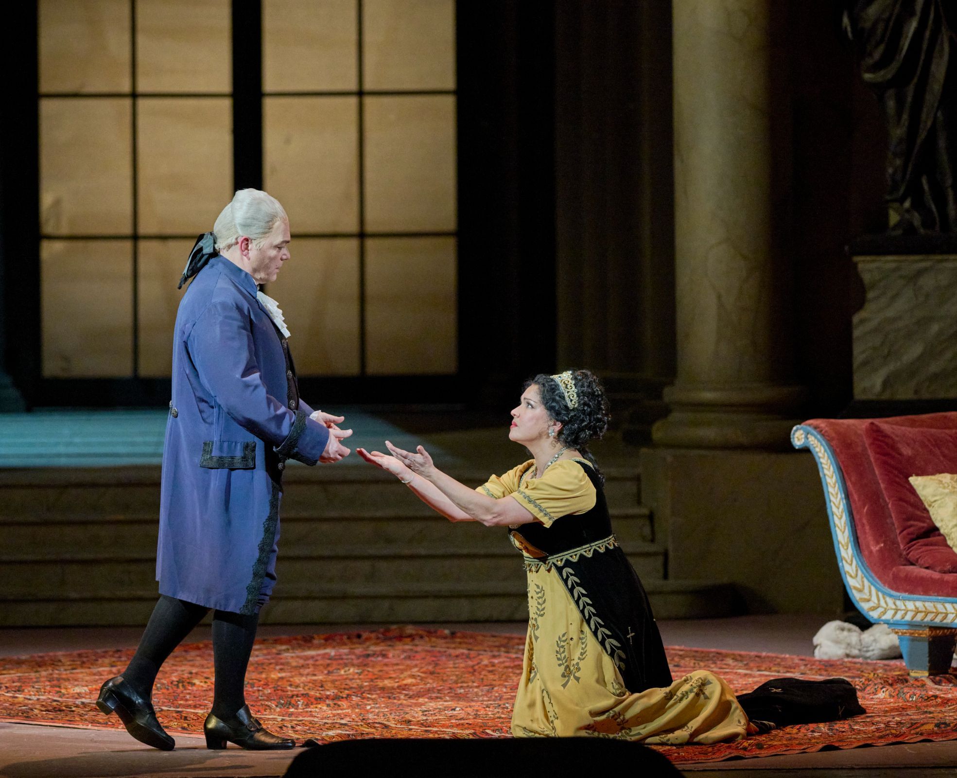 Christopher Maltman (Scarpia) und Anna Netrebko (Tosca) &copy; Wiener Staatsoper | Michael Pöhn