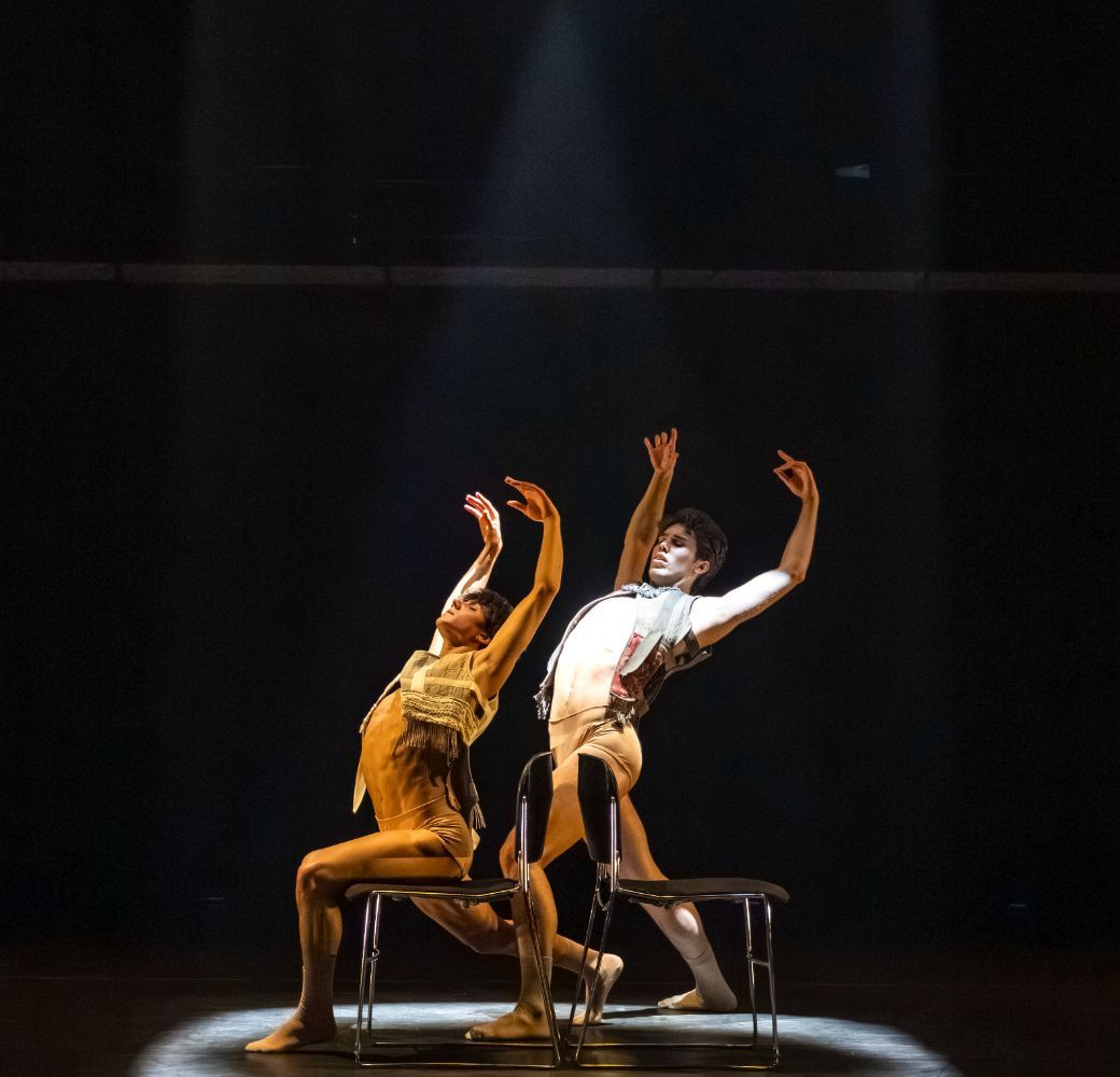 Caspar Lench and Martin Diaz in <i>Words to the Wind</i> © 2026 Foteini Christofilopoulou