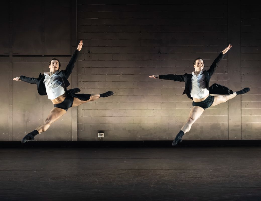 Archie Sherman and Noah Benzie-Drayton in <i>Staves</i> © 2026 Foteini Christofilopoulou
