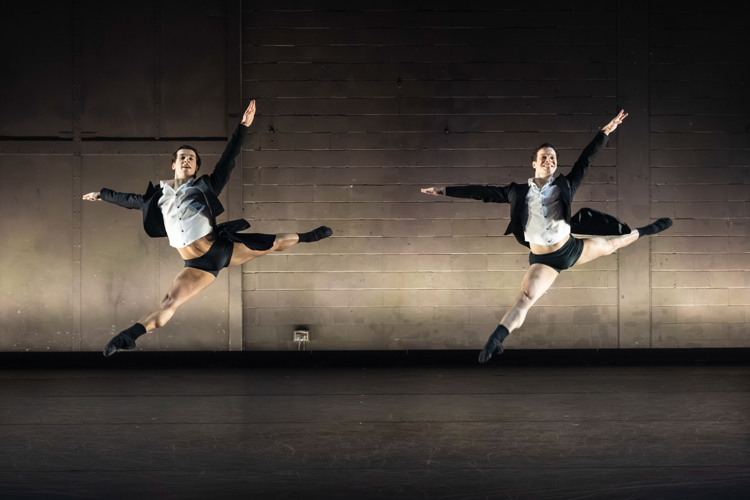 Archie Sherman and Noah Benzie-Drayton in <i>Staves</i> © 2026 Foteini Christofilopoulou