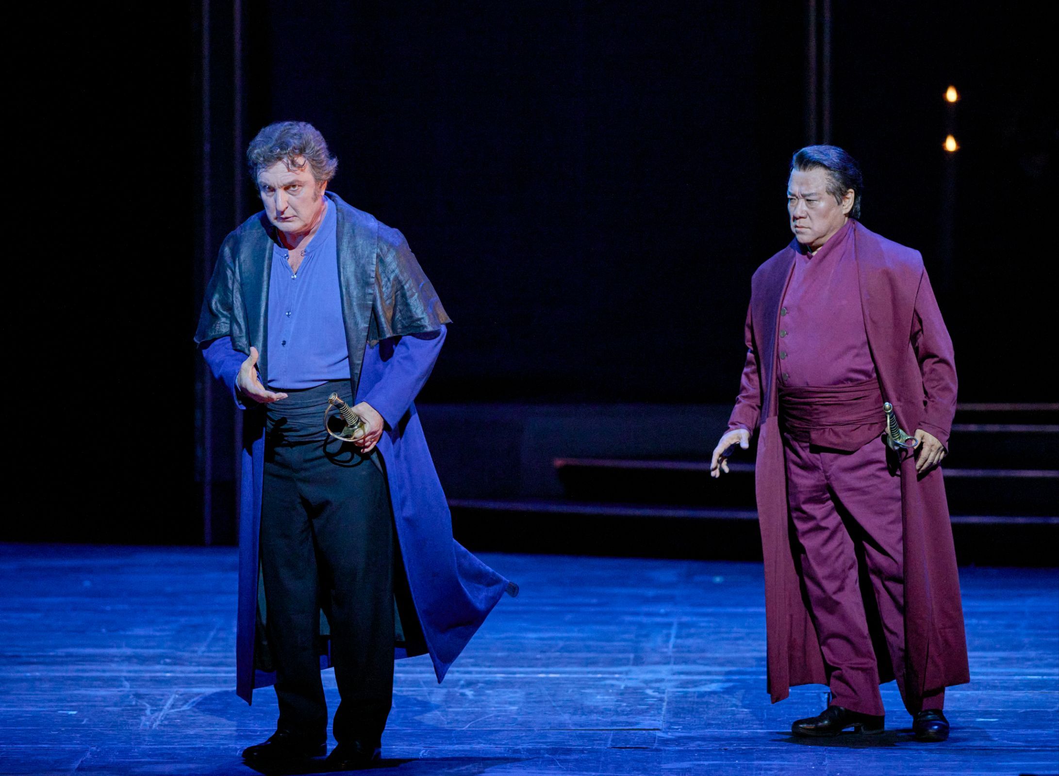 Ludovic Tézier (Simon Boccanegra) and Kwangchul Youn (Jacopo Fiesco) &copy; Wiener Staatsoper | Michael Pöhn