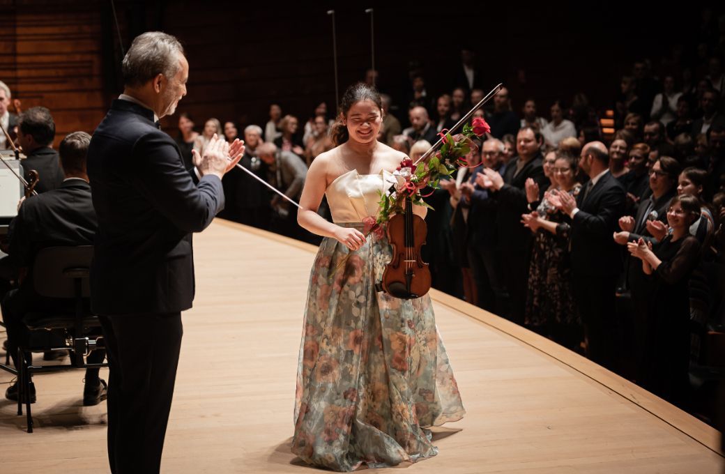 Hina Maeda after a performance with the Polish National Radio Symphony &copy; Radosław Kaźmierczak