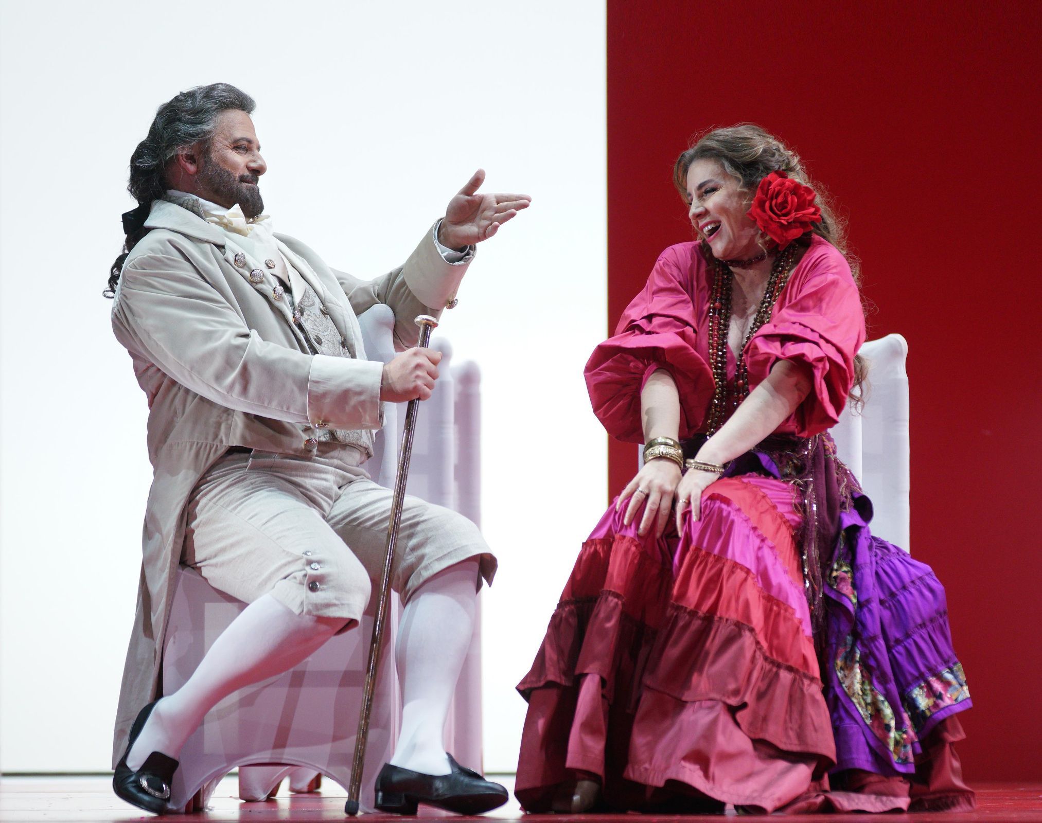 Pietro Spagnoli (Marqués del Pino) y Sabina Puértolas (Rosita) &copy; Elena del Real | Teatro de la Zarzuela