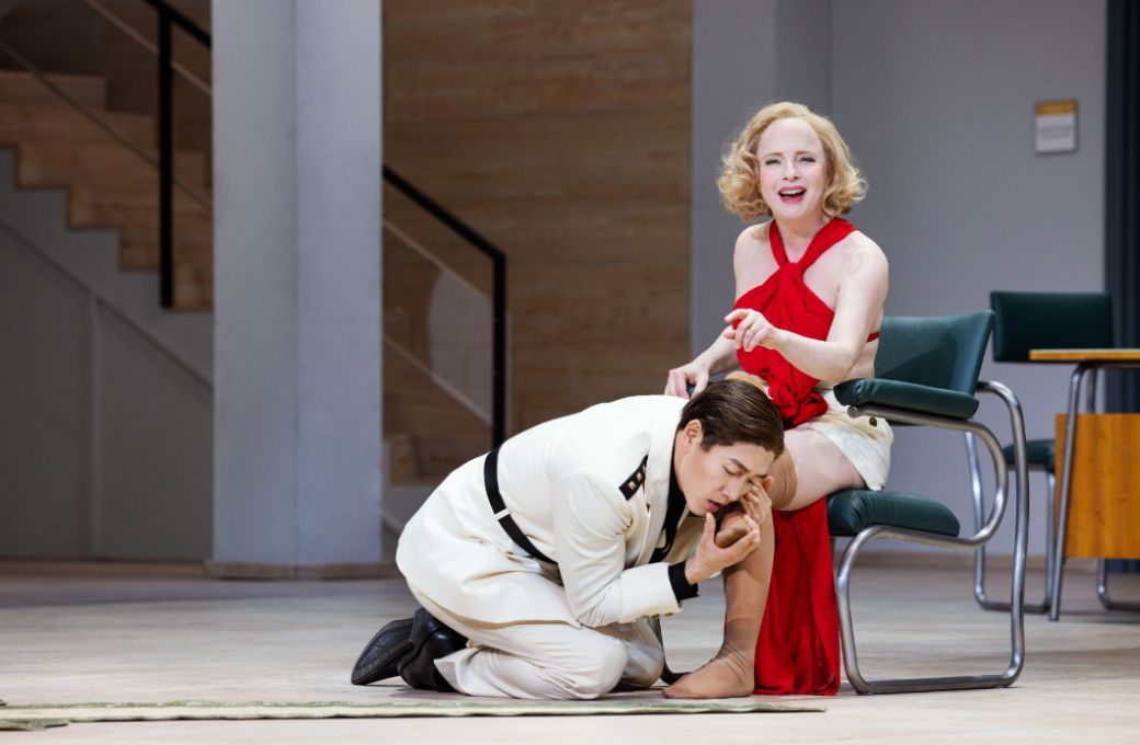 Kangmin Justin Kim (Nerone) and Kerstin Avemo (Poppea) &copy; Miklos Szabo