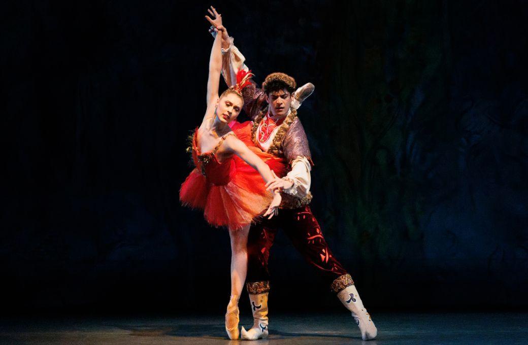 Isabella LaFreniere and Gilbert Bolden III in George Balanchine and Jerome Robbins&rsquo; <i>Firebird</i> &copy; Erin Baiano