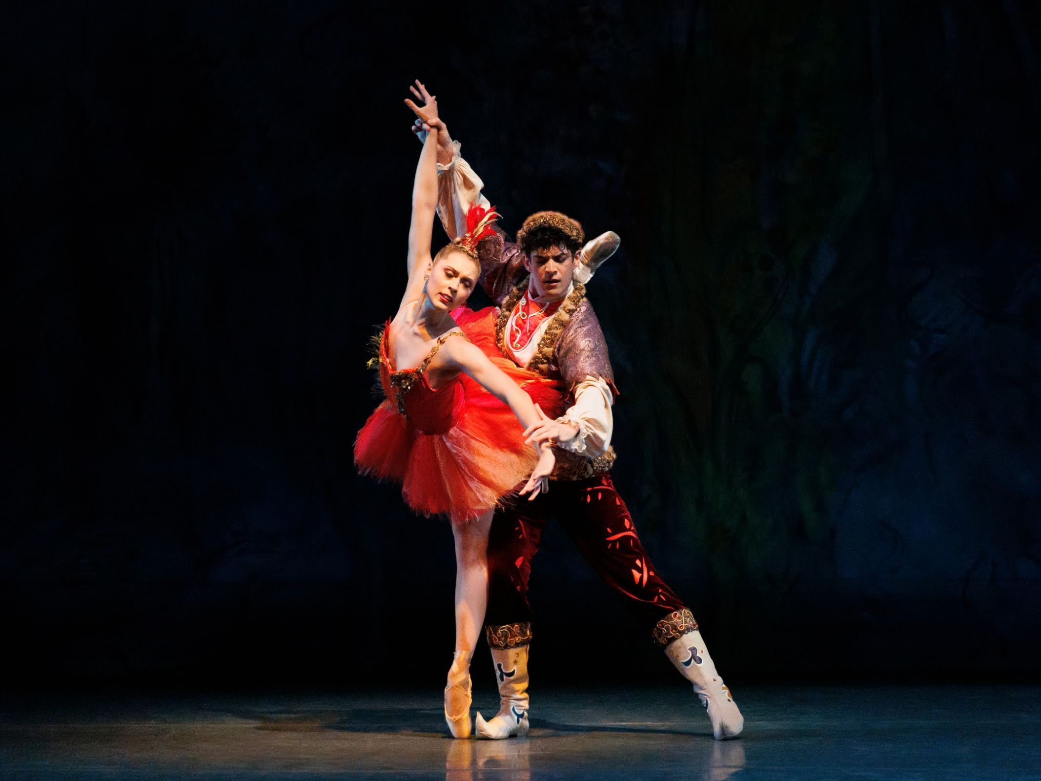 Isabella LaFreniere and Gilbert Bolden III in George Balanchine and Jerome Robbins’ <i>Firebird</i> &copy; Erin Baiano