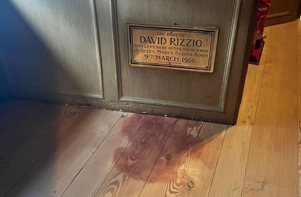 Site of the murder of David Rizzio, private secretary to Mary Stuart &copy; Heather Betts