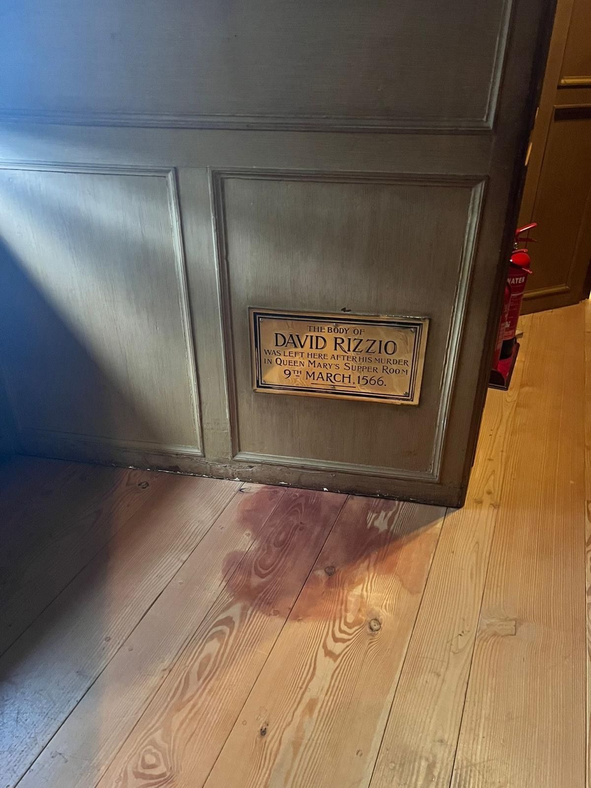 Site of the murder of David Rizzio, private secretary to Mary Stuart &copy; Heather Betts