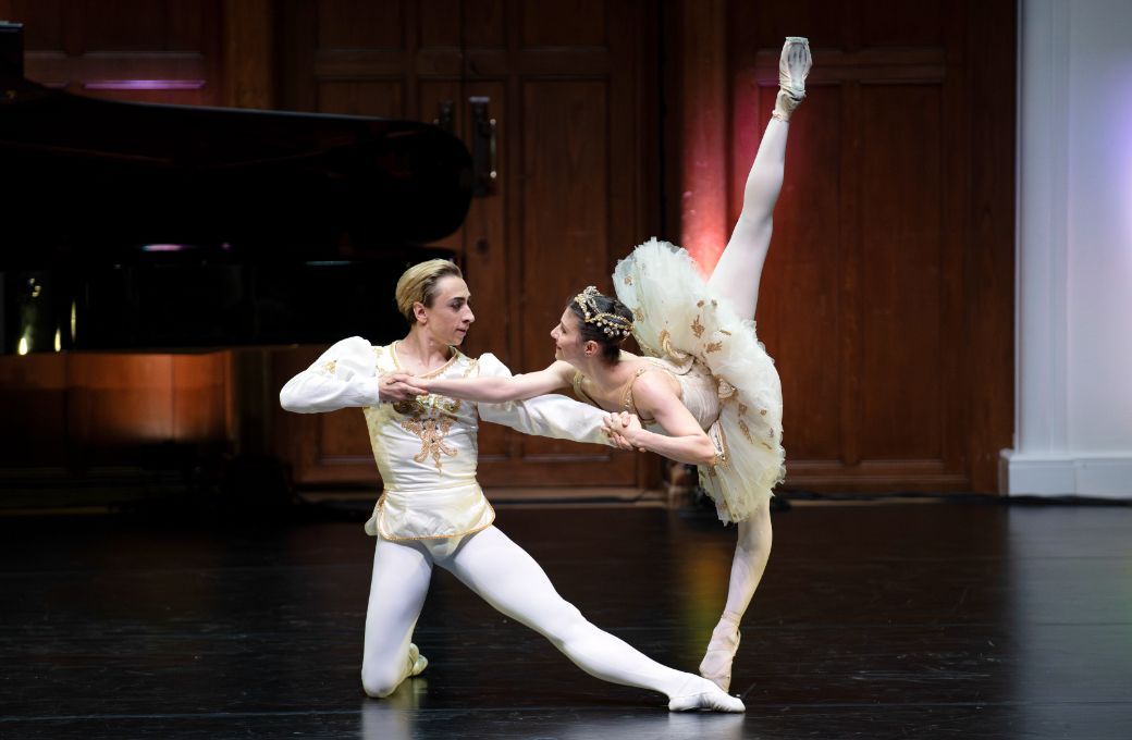 Alina Cojocaru and Denys Cherevychko in Balanchine's <i>Daimonds</i> &copy; Deborah Jaffe