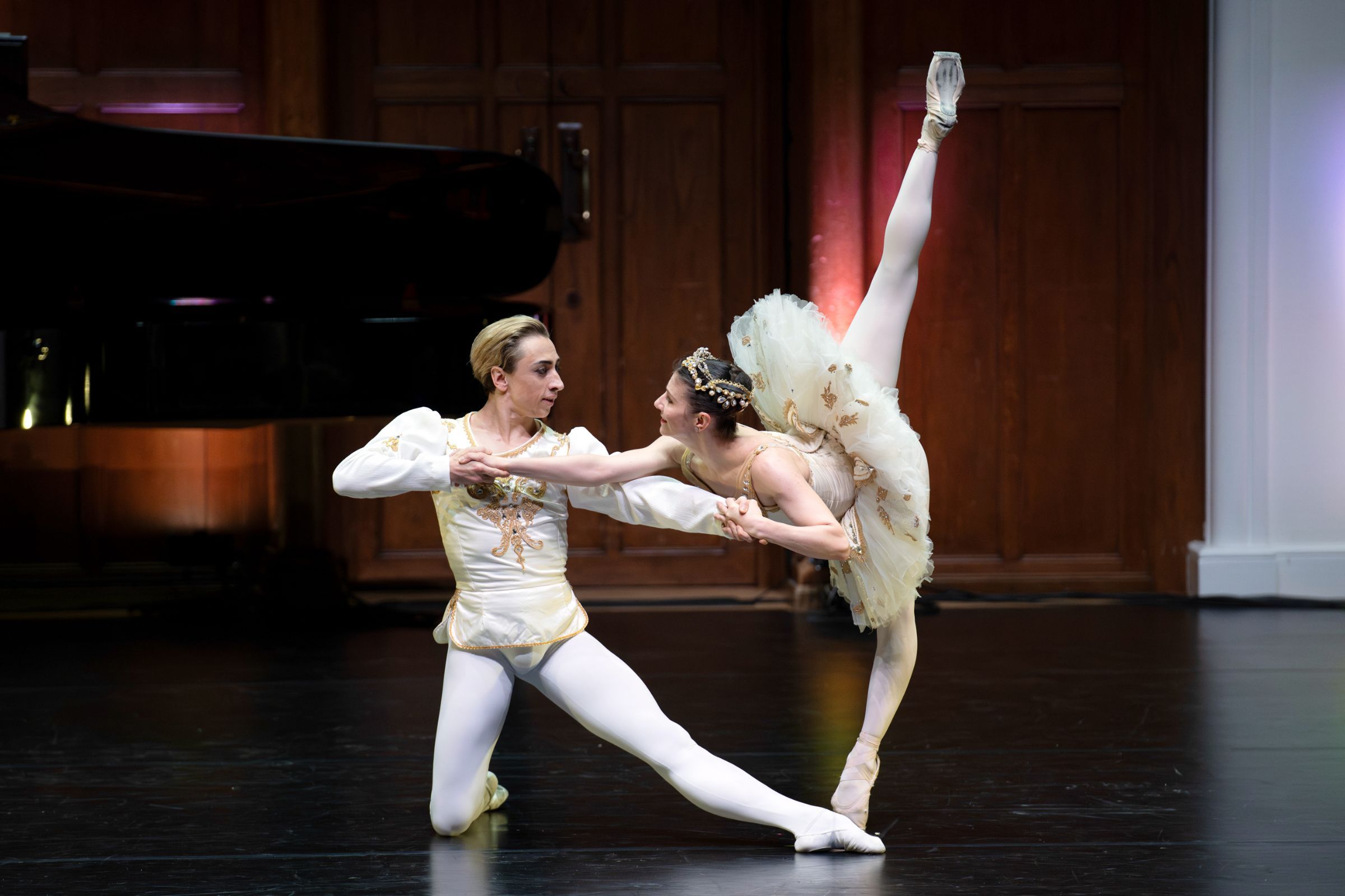 Alina Cojocaru and Denys Cherevychko in Balanchine's <i>Daimonds</i> &copy; Deborah Jaffe