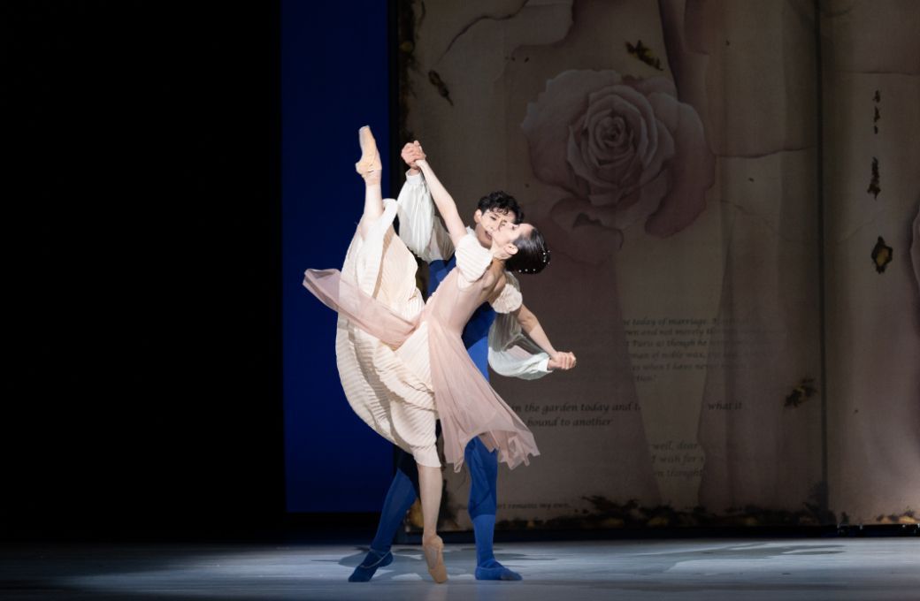Thays Golz and Zecheng Liang of Philadelphia Ballet in <i>Romeo and Juliet</i> by Juliano Nunes &copy; Alexander Iziliaev