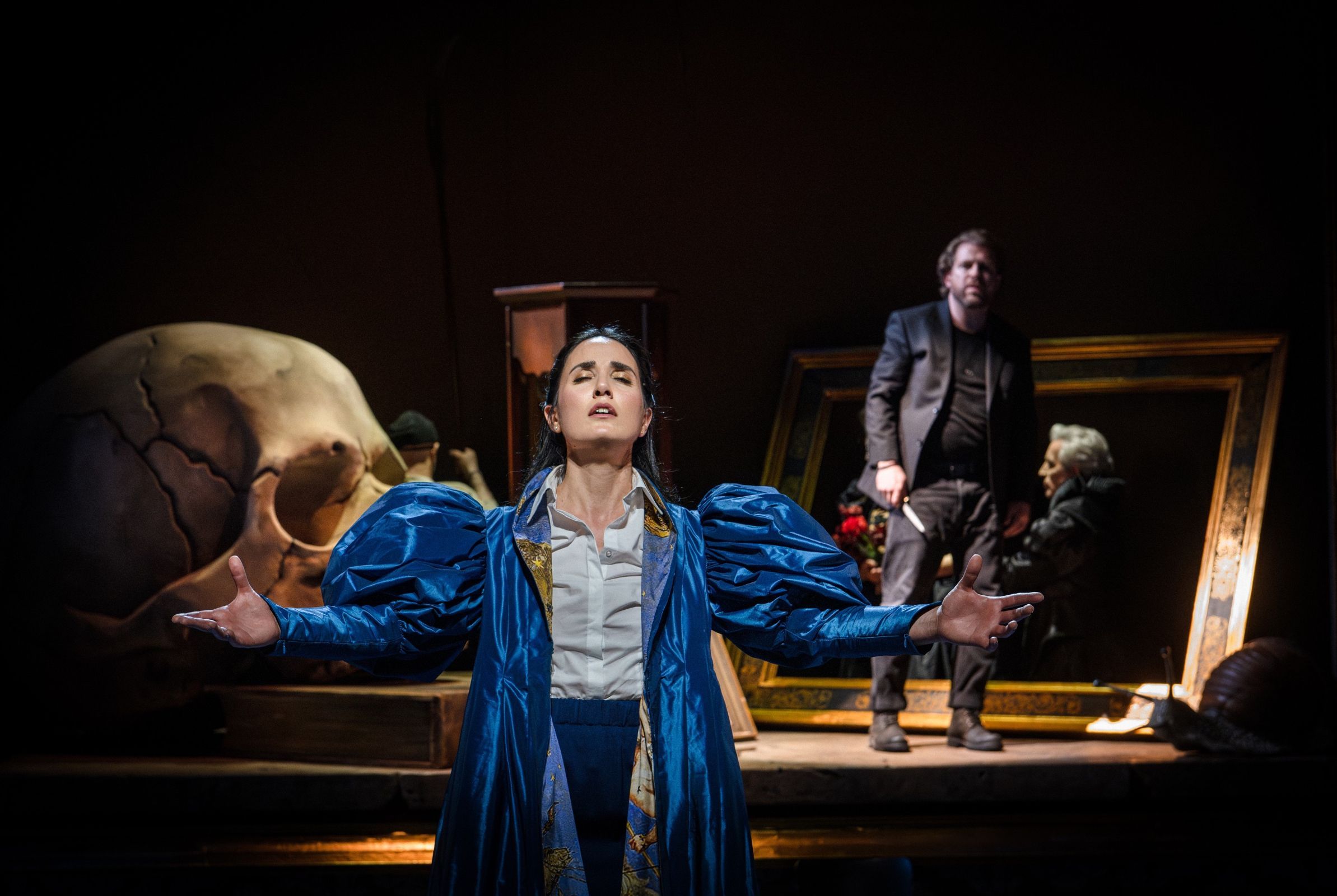 Shachar Lavi (La Musica), Julian Prégardien (Orfeo) and Thomas Berau (Plutone) © Christian Kleiner