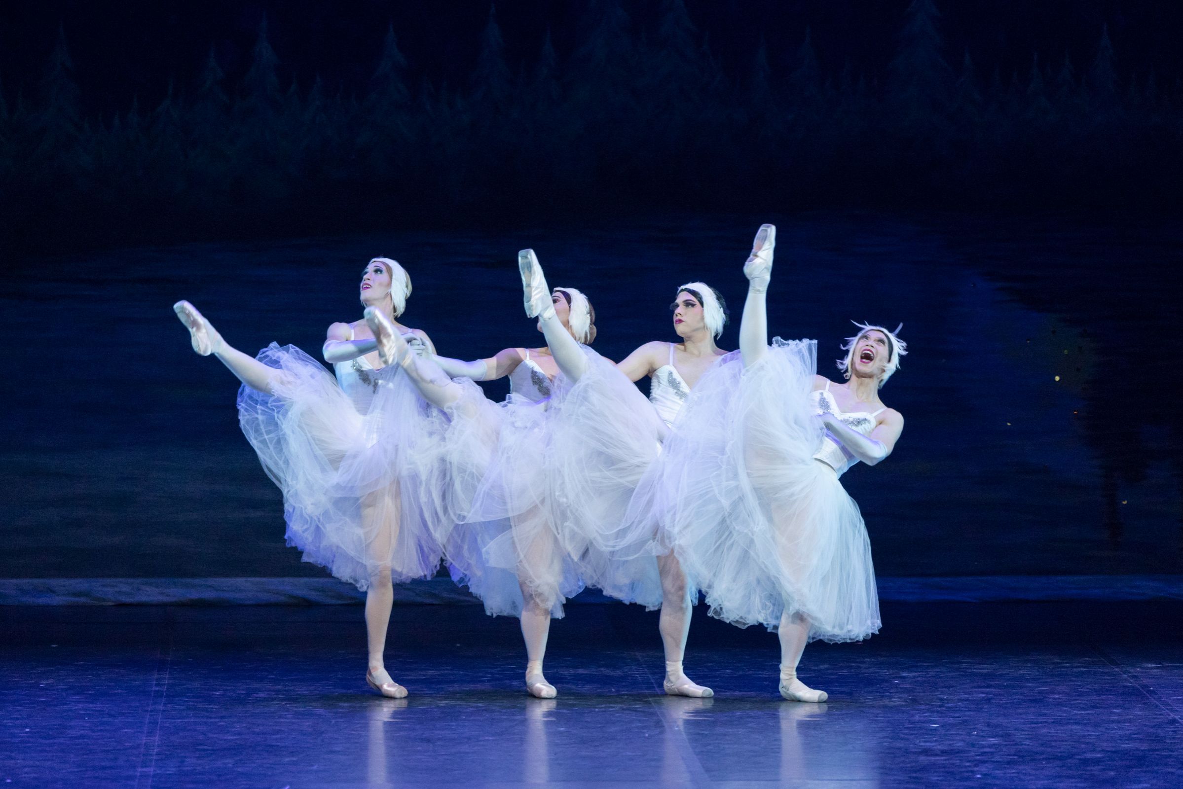 The Trocks as Cygnets in <i>Swan Lake</i> © Vito Lorusso