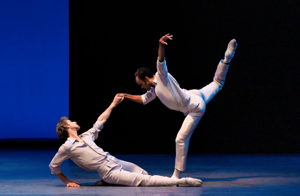 Adrian Danchig-Waring and Taylor Stanley in Lar Lubovitch&rsquo;s <i>Each In Their Own Time</i> &copy; Erin Baiano