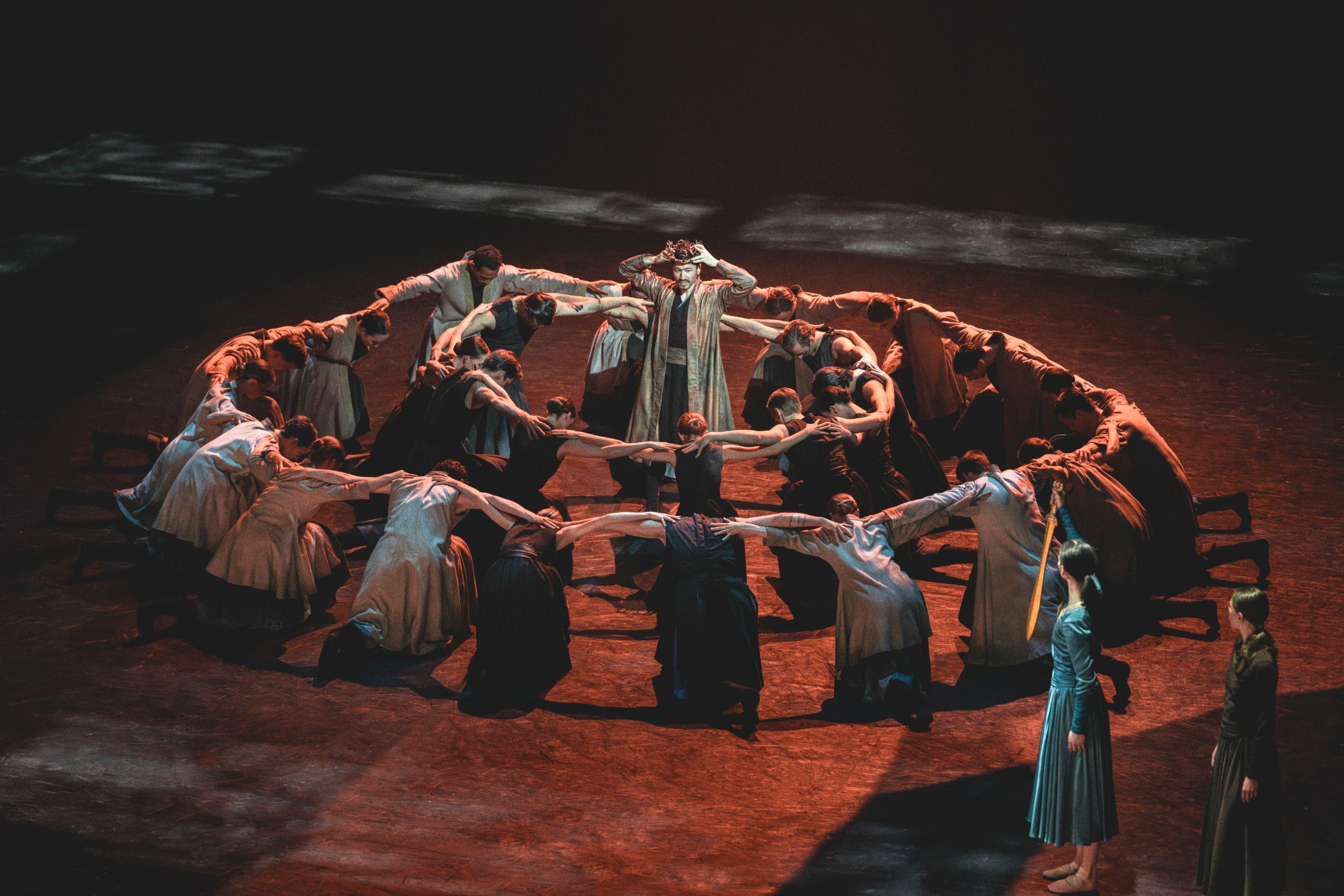 Meirambek Nazargozhayev, Stephanie Chen Gundorph and Emma Riis Kofoed in <i>Lady Macbeth</i> © Camilla Winther