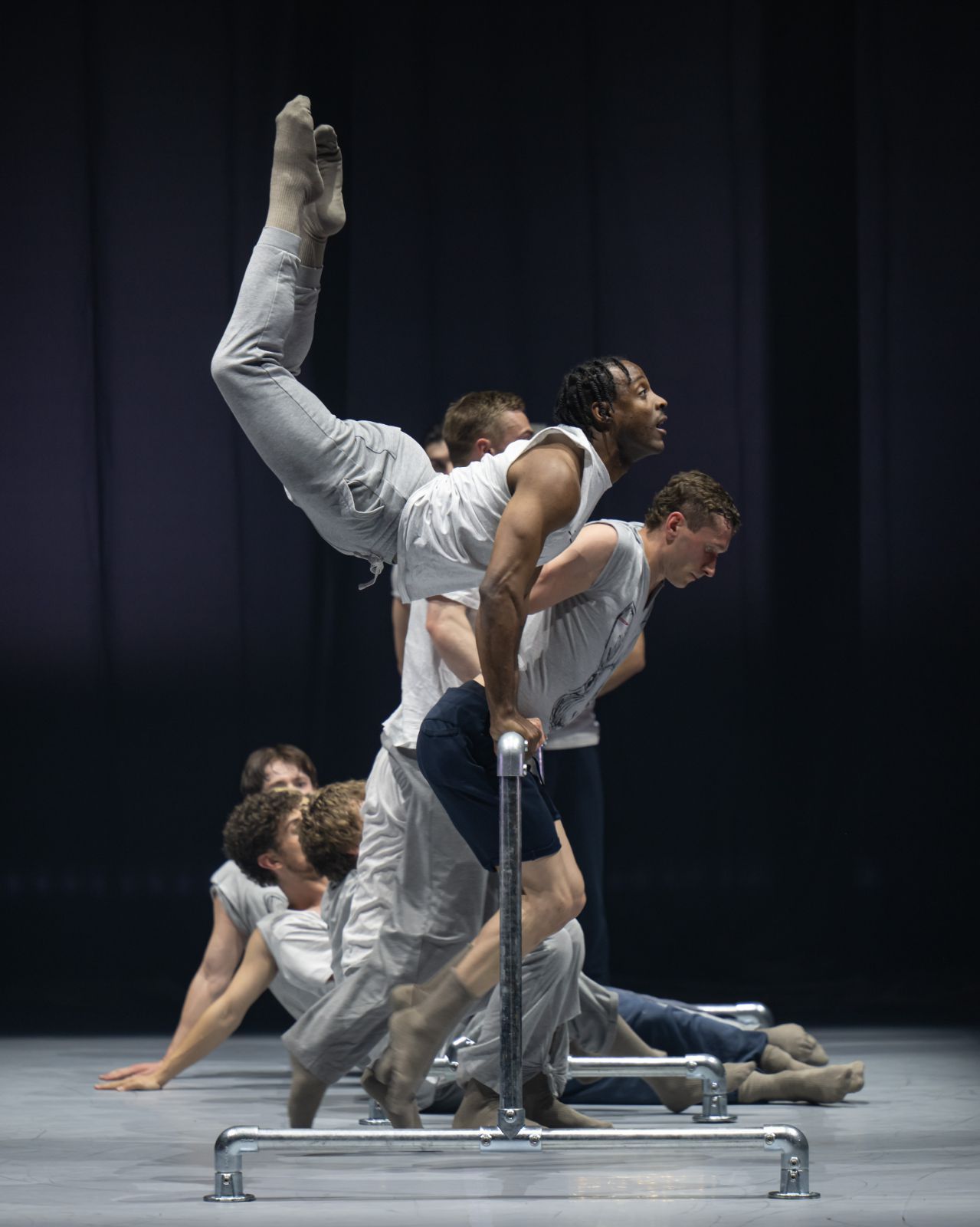 Yasset Roldan and the BalletBoyz in Javier de Frutos’ <i>Fiction</i> &copy; Amber Hunt
