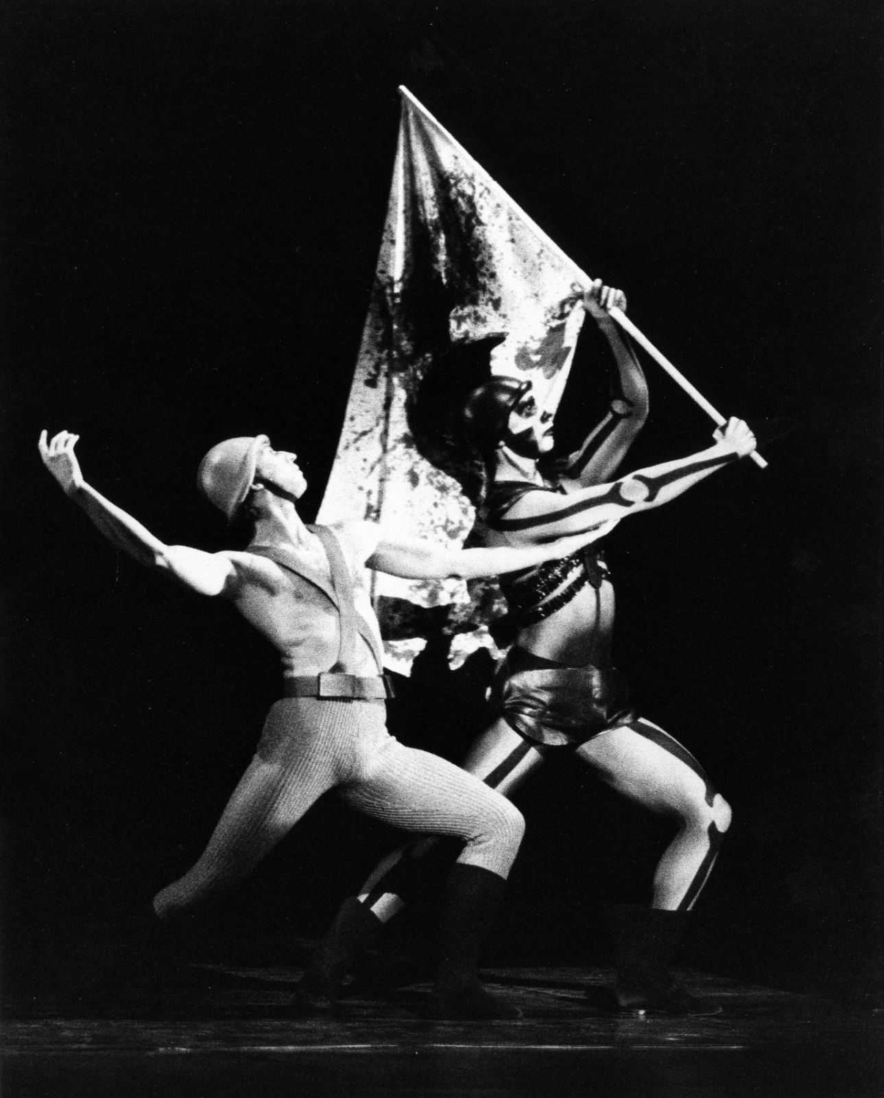 Mark Welford as the Old Soldier and Joseph Cipolla as Death in <i>The Green Table</i> &copy; Leslie E Spatt 1992