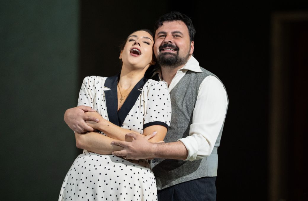 Caitlin Gotimer (Tosca) and Matteo Lippi (Cavaradossi) &copy; Glyndebourne Productions Ltd | Richard Hubert Smith