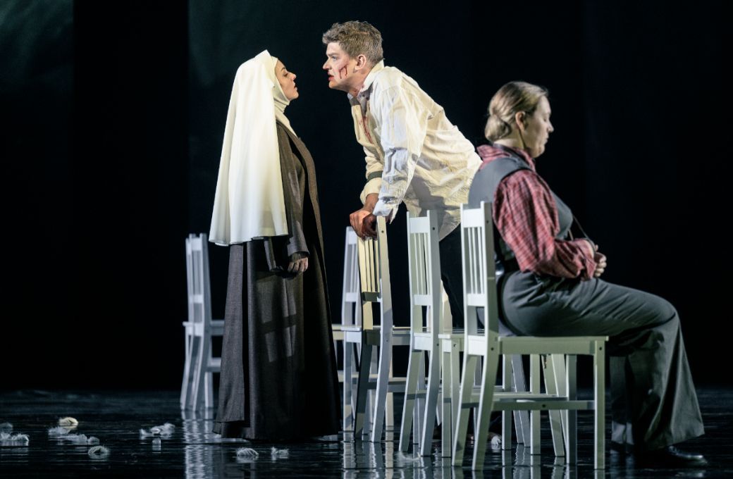 Jana Sibera (Blanche), Daniel Matou&scaron;ek (Chevalier de la Force) and Tone Kummervold (M&egrave;re Marie) &copy; Petr Neubert