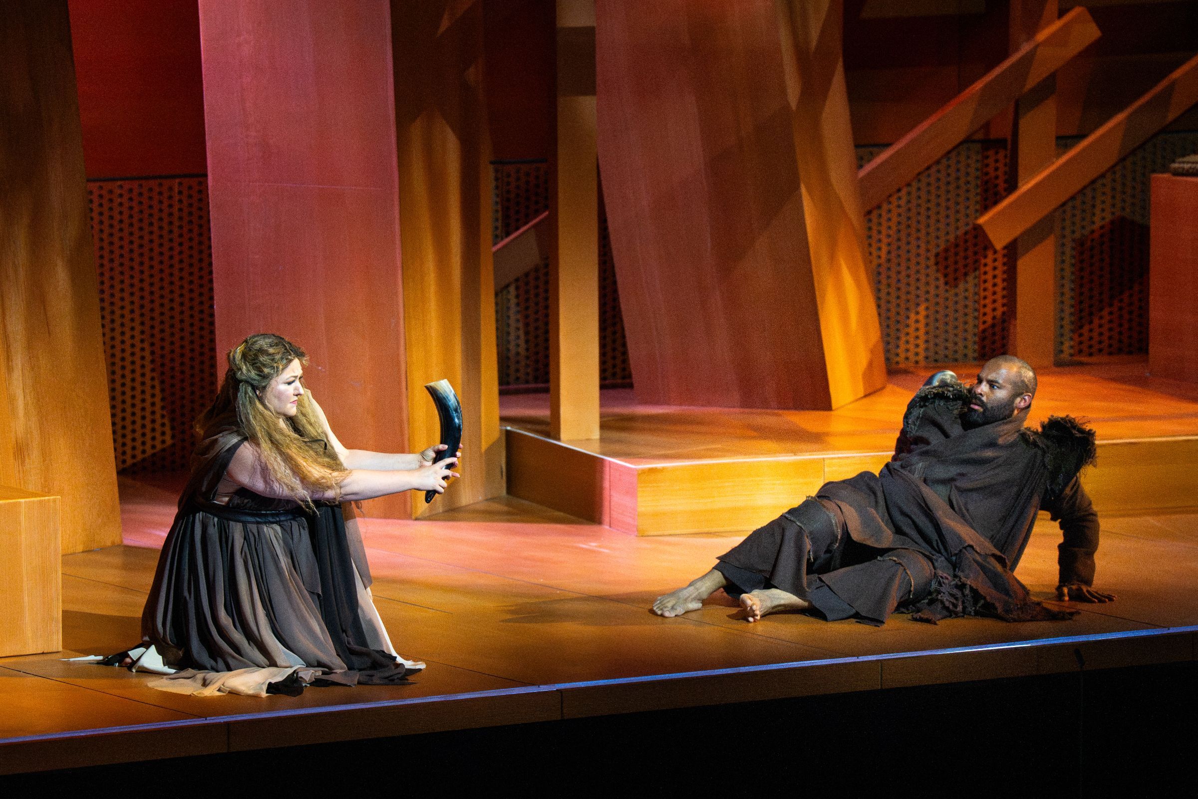 Jessica Faselt (Sieglinde) and Jamez McCorkle (Siegmund) &copy; Elizabeth Asher