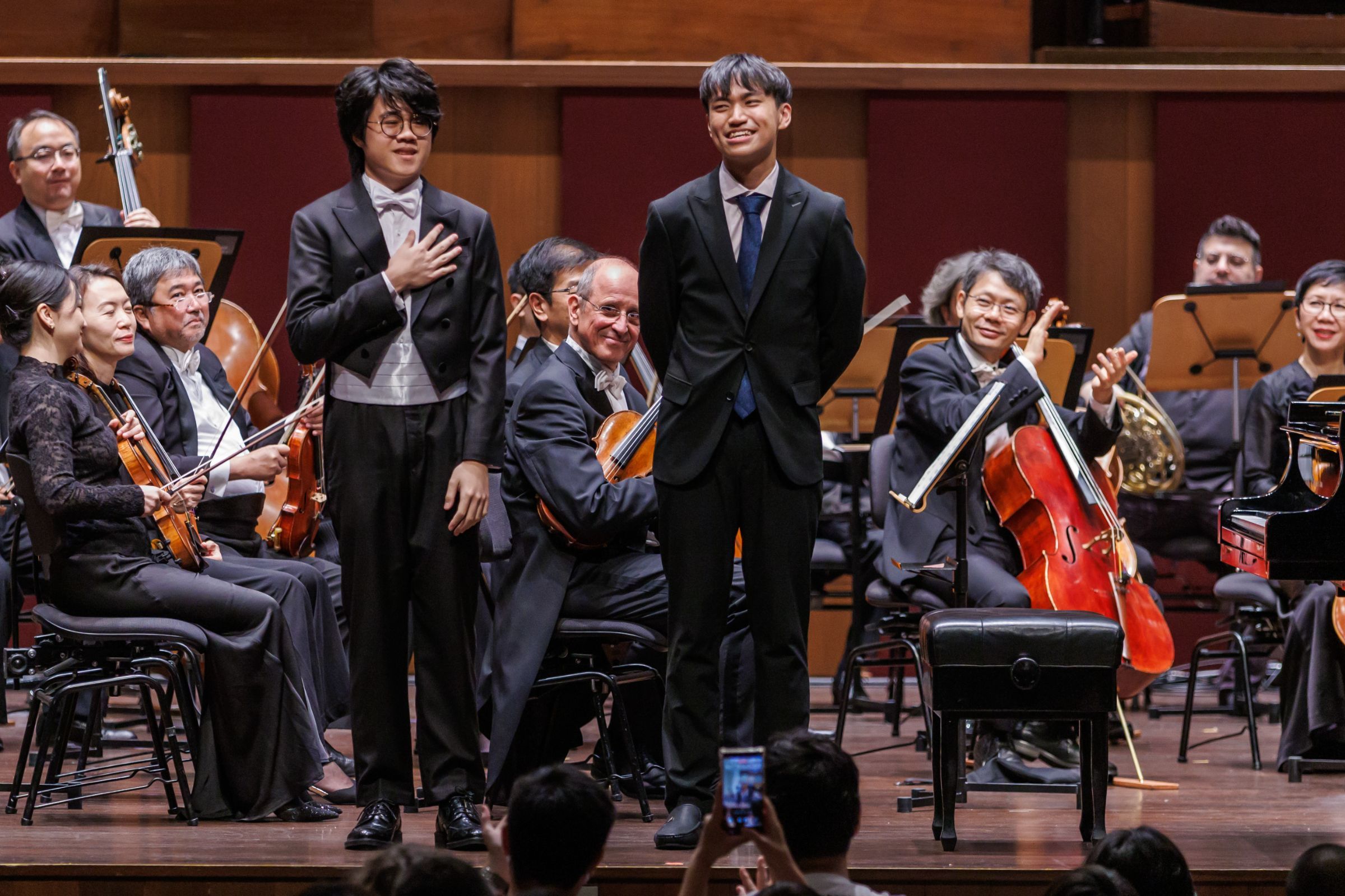 Toby Tan Kai Rong and Adrian Tang &copy; Chris P. Lim | Singapore Symphony Orchestra