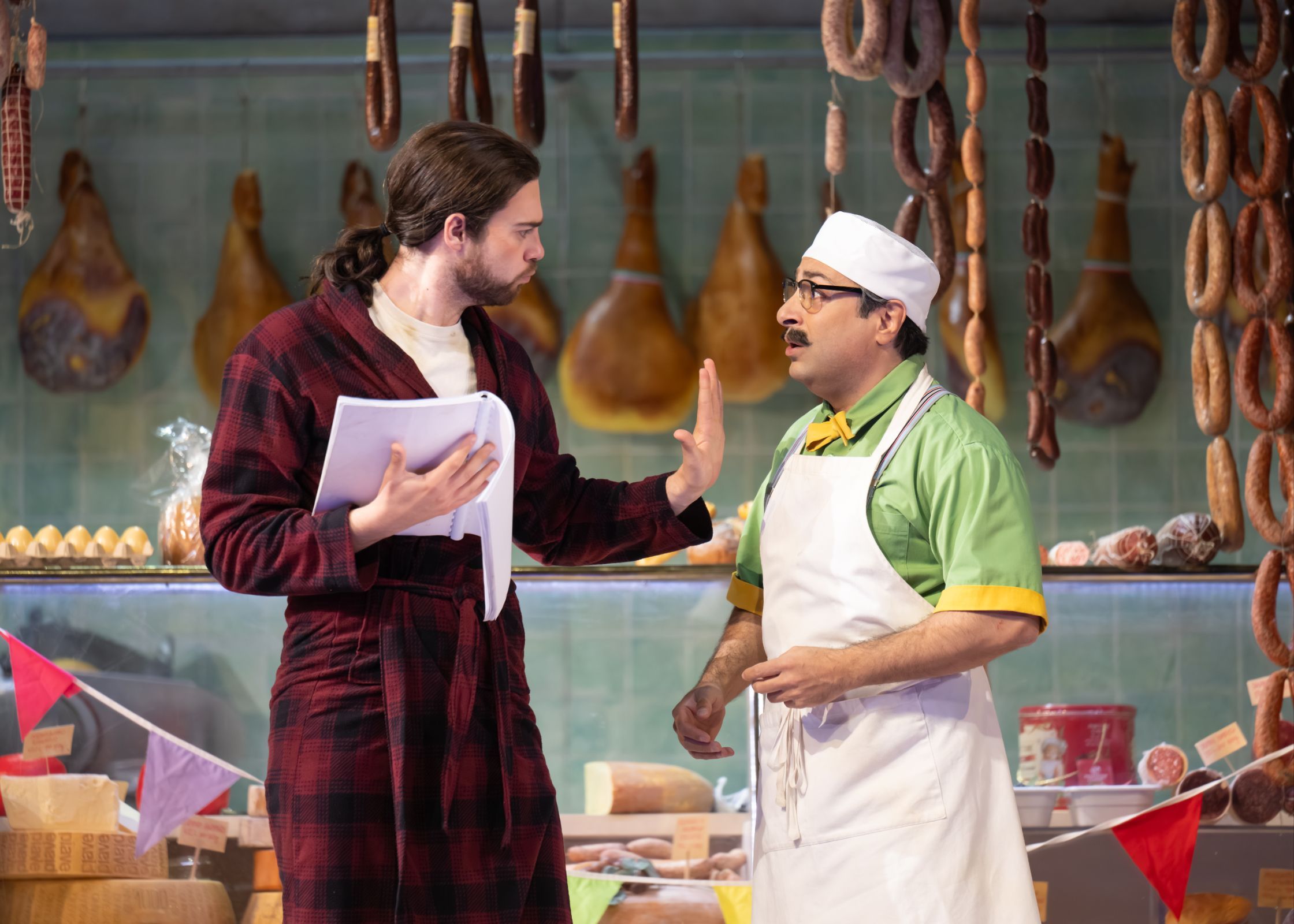Matteo Mancini (Prosdocimo) and Rodion Pogossov (Don Geronio) &copy; Glyndebourne Productions Ltd. Photo: ASH