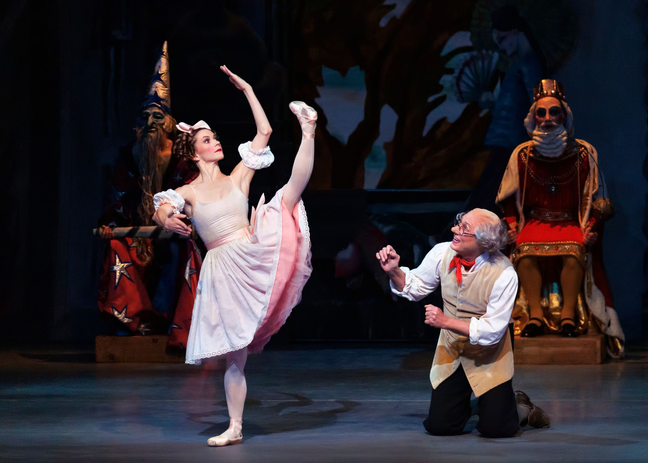 Megan Fairchild as Swanilda and Robert La Fosse as Dr Coppélius in Balanchine’s <i>Coppélia</i> &copy; Erin Baiano