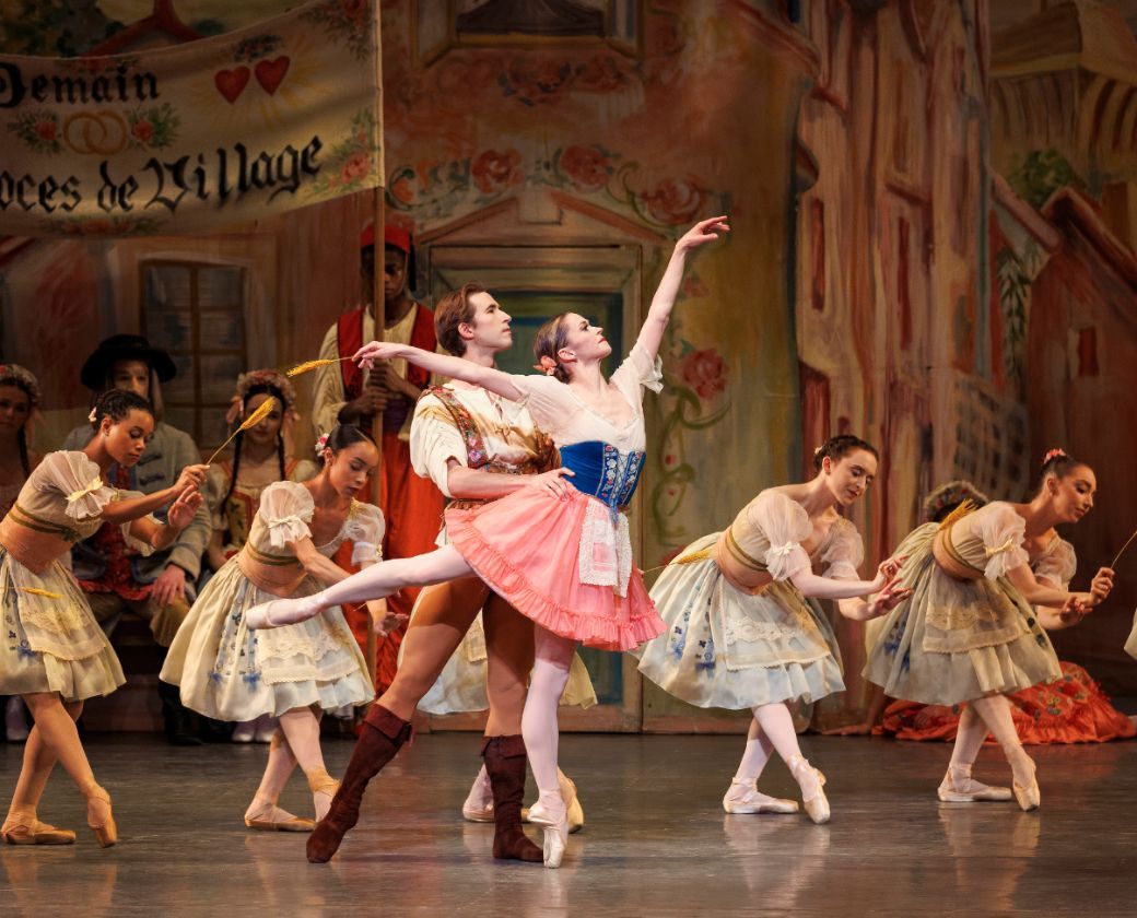 Joseph Gordon as Frantz and Megan Fairchild as Swanilda in Balanchine&rsquo;s <i>Copp&eacute;lia</i> &copy; Erin Baiano