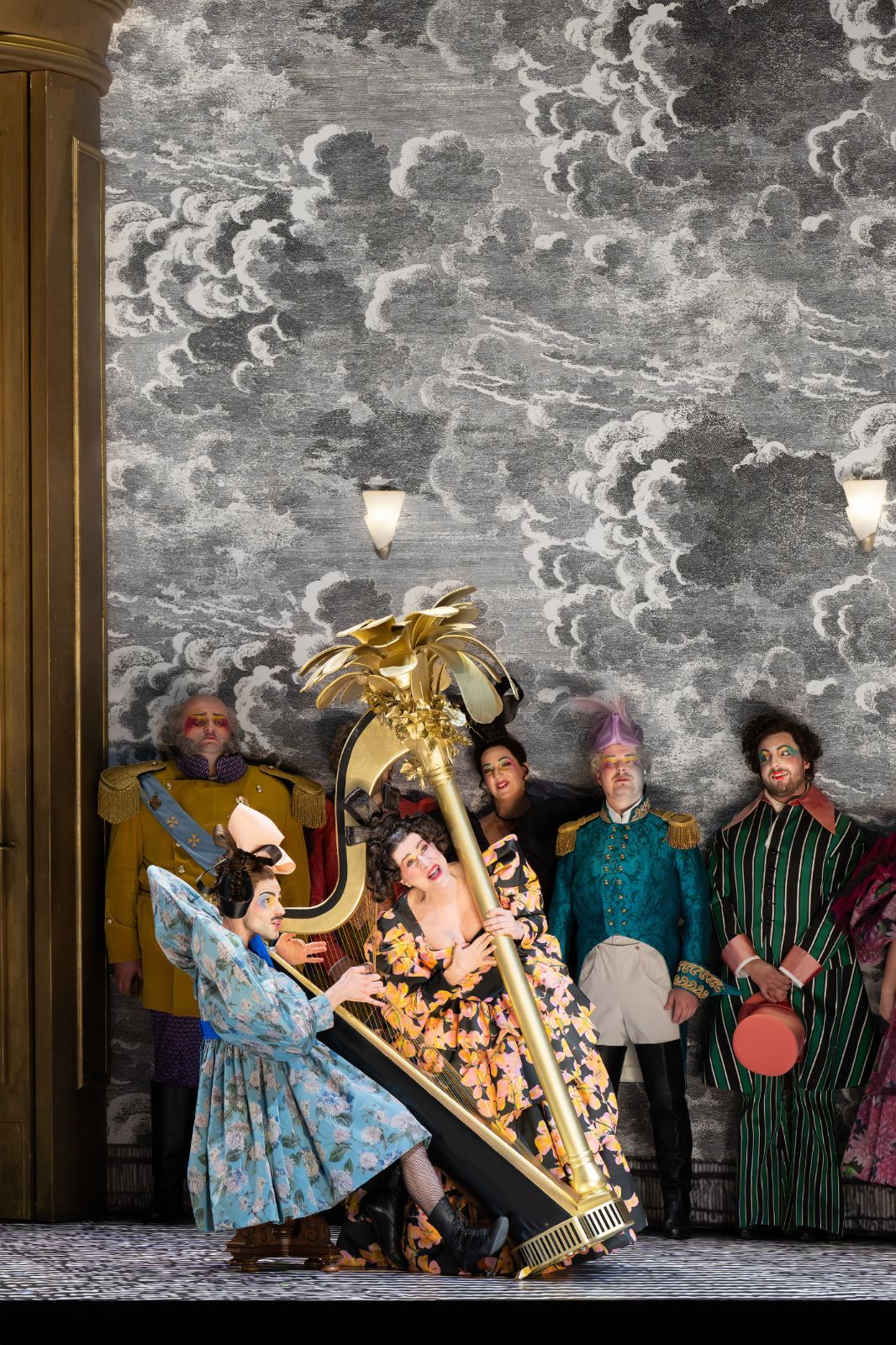 Rouven Pabst (dancer), Cecilia Bartoli (Corinna) and ensemble &copy; SF | Monika Rittershaus