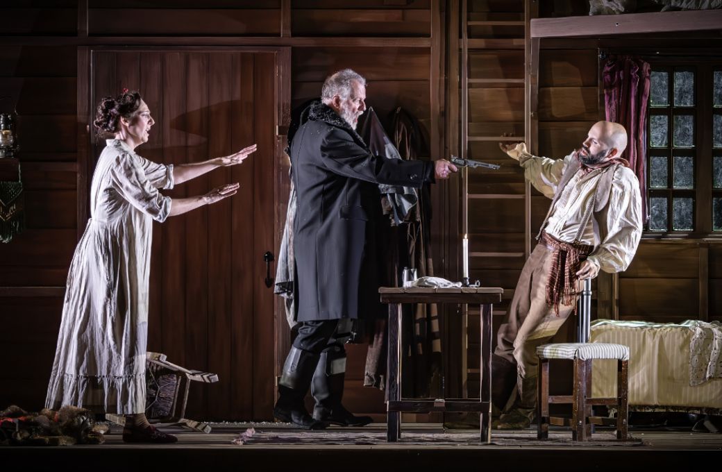 Amanda Echalaz (Minnie), Robert Hayward (Jack Rance) and Jos&eacute; de E&ccedil;a (Dick Johnson) &copy; Craig Fuller