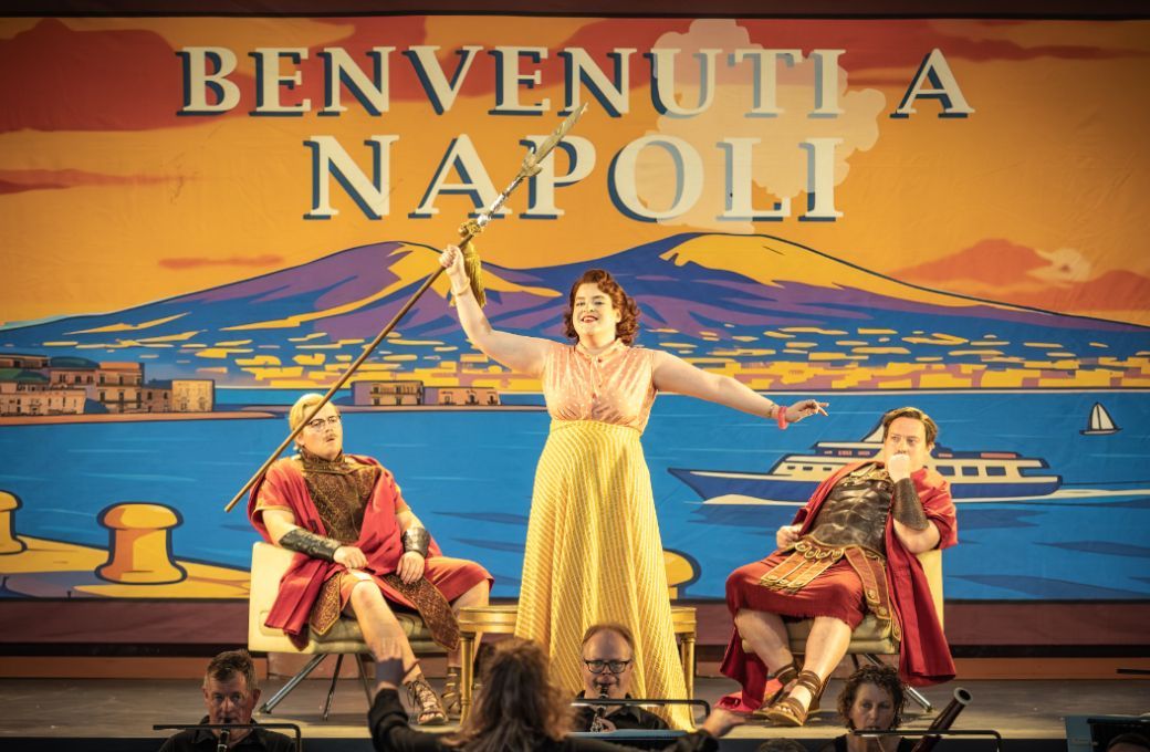 Paul Grant (Guglielmo), Madeline Boreham (Fiordiligi) and Osian Wyn Bowen (Ferrando) &copy; Craig Fuller