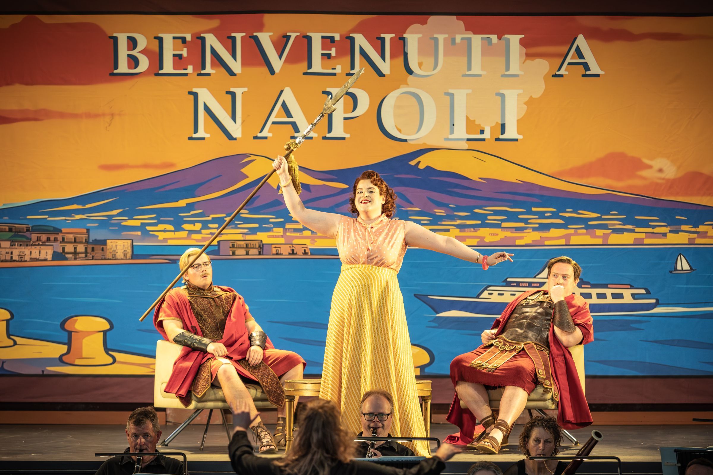 Paul Grant (Guglielmo), Madeline Boreham (Fiordiligi) and Osian Wyn Bowen (Ferrando) &copy; Craig Fuller