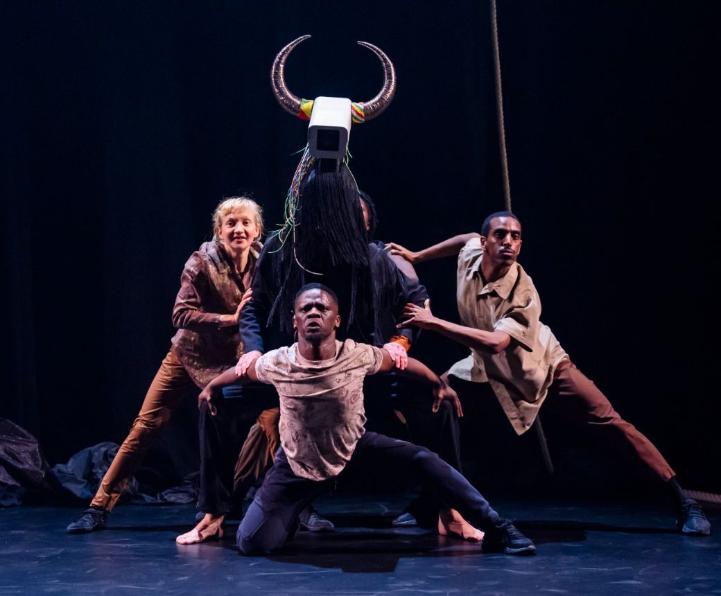 Teele Uustani, Xolisile Bongwana, Simon Palmer and Natnael Dawit in <i>Return to the Forest</i> &copy; Tristram Kenton