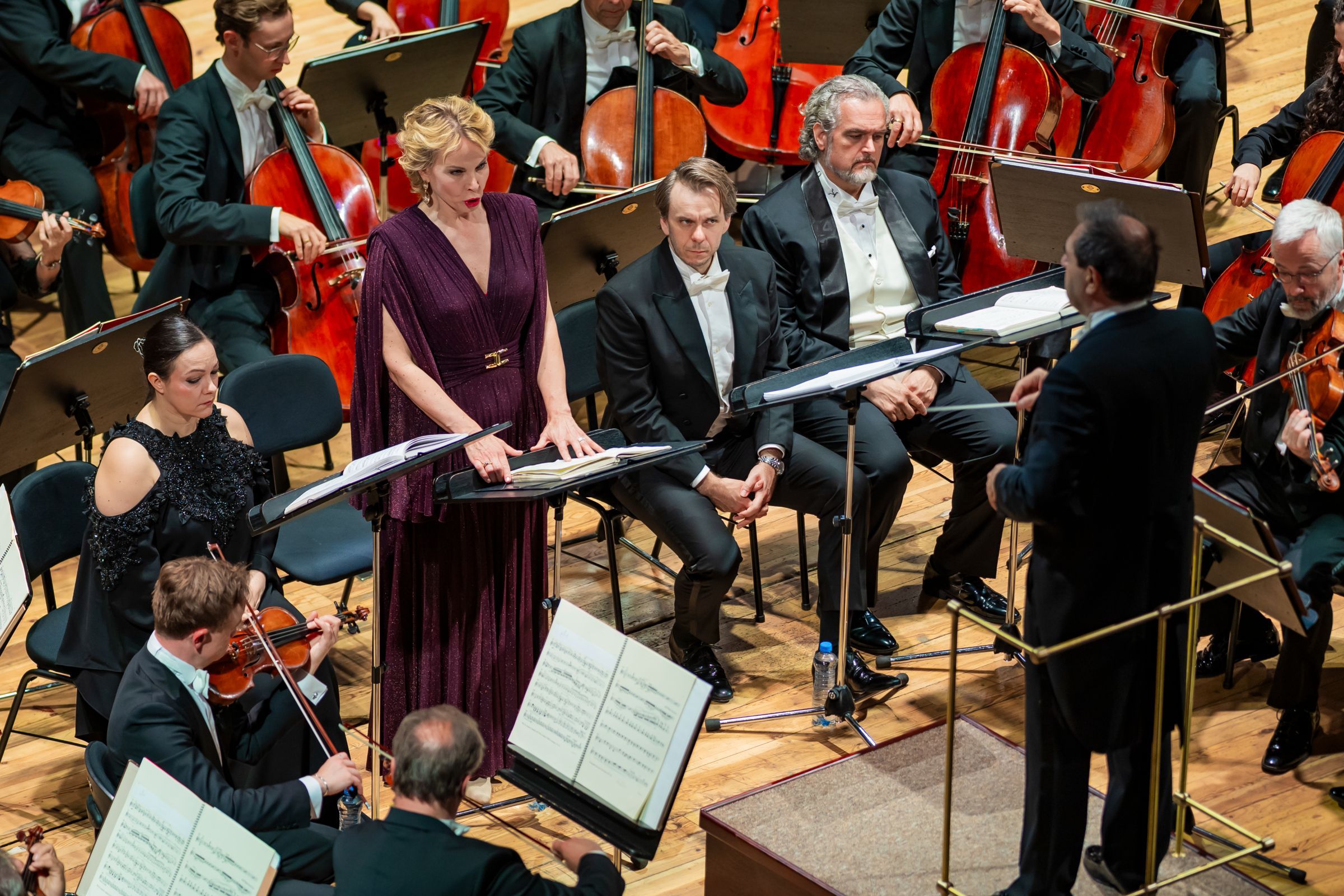 Eleonora Buratto, Elīna Garanča, Benjamin Bernheim and Riccardo Zanellato &copy; Prague Spring Festival | Václav Hodina