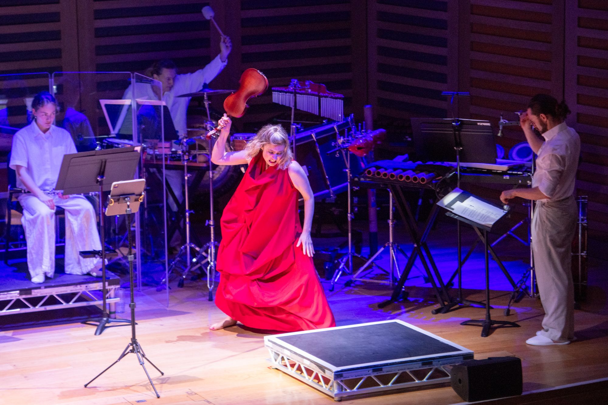 Rosie Middleton in <i>Eight Songs for a Mad King</i> &copy; Kings Place | Viktor Erik Emanuel