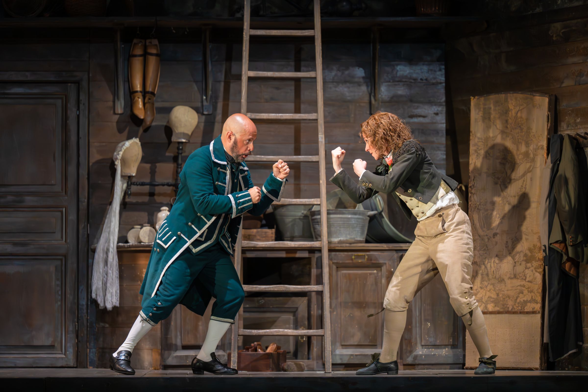 Alex Esposito (Figaro) and Svetlina Stoyanova (Cherubino) © RBO | Mihaela Bodlovic