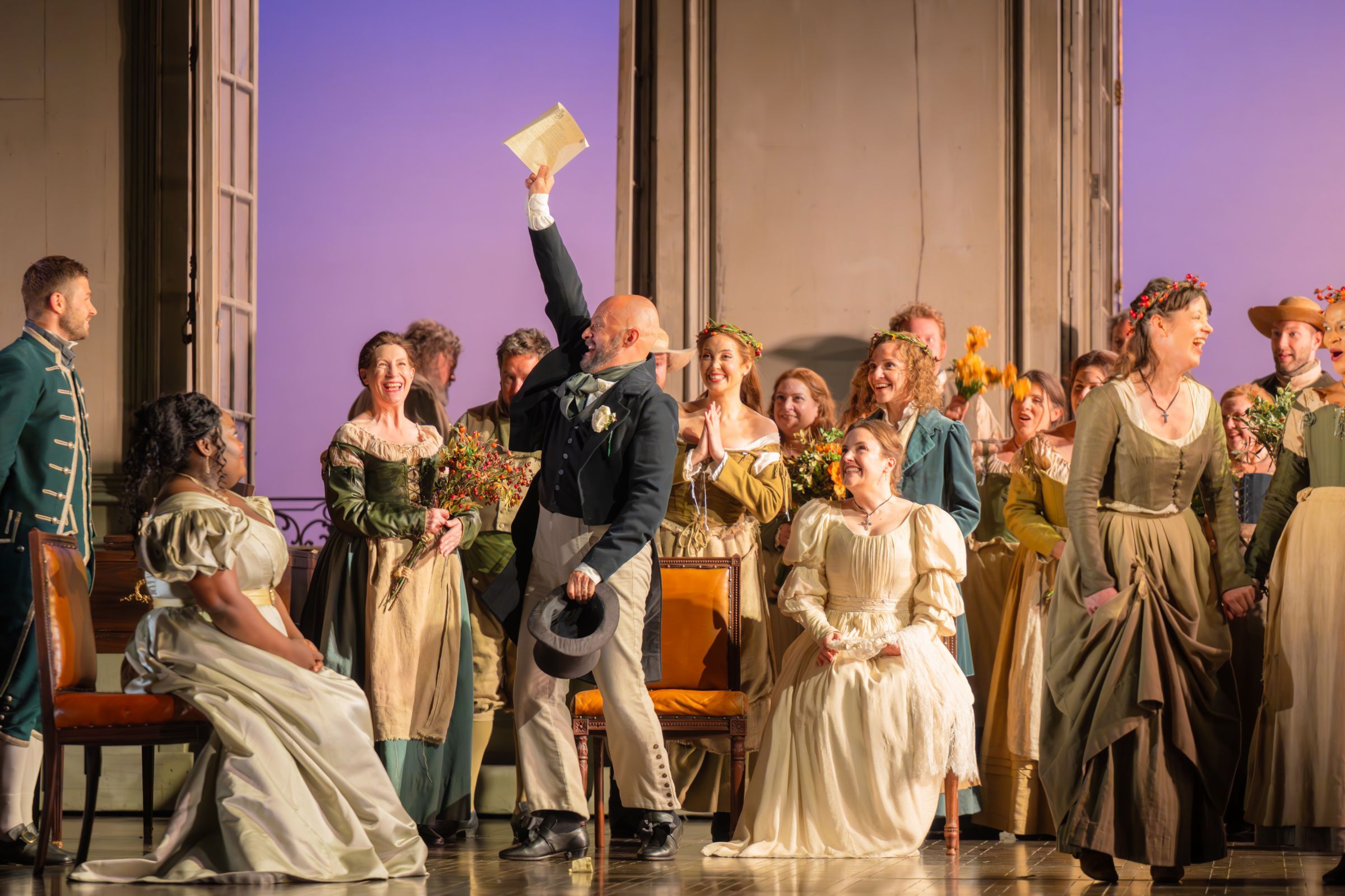 Masabane Cecilia Rangwanasha (Countess), Alex Esposito (Figaro), Louise Alder (Susanna) and ensemble © RBO | Mihaela Bodlovic
