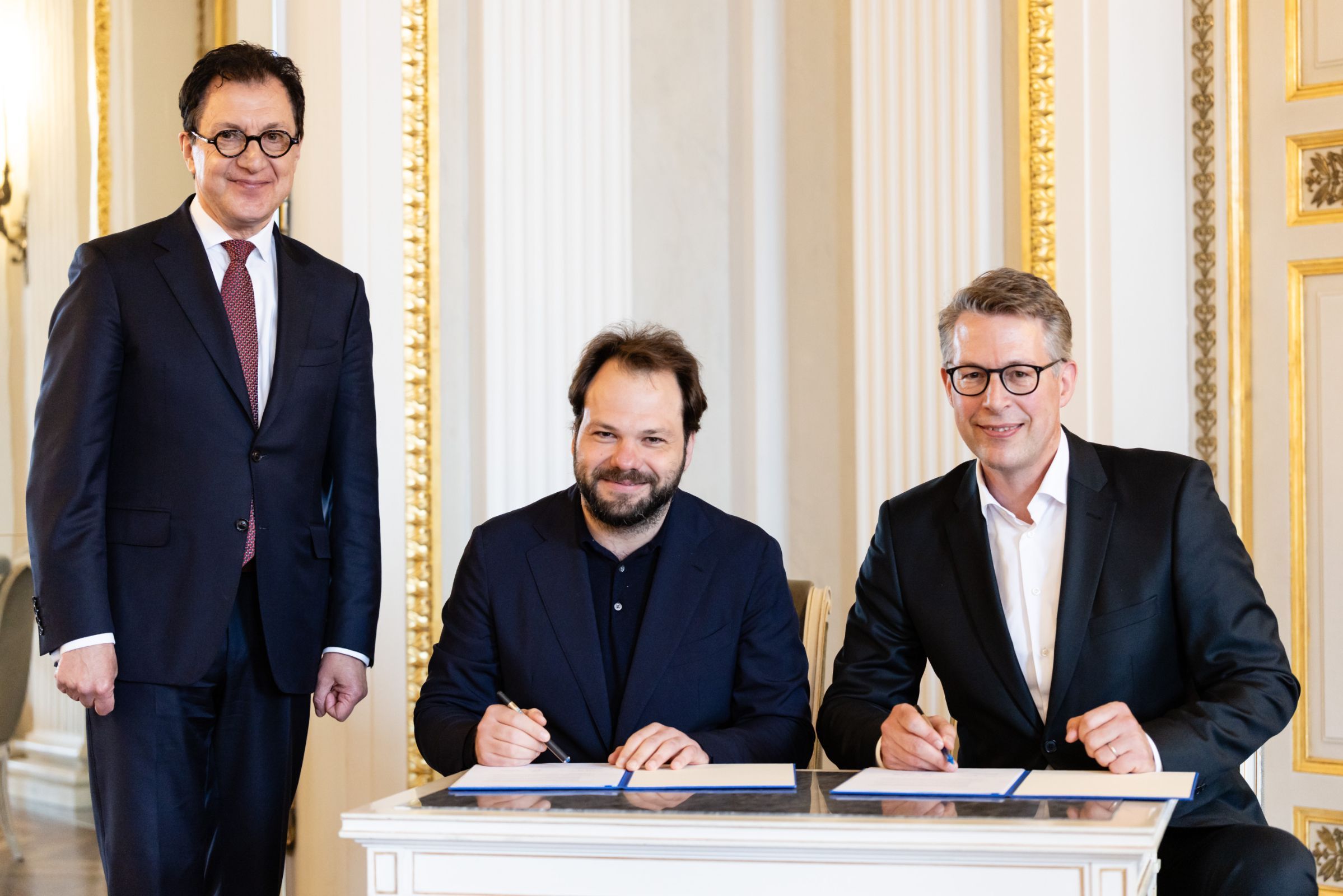Serge Dorny, Petr Popelka and Markus Blume &copy; Geoffroy Schied