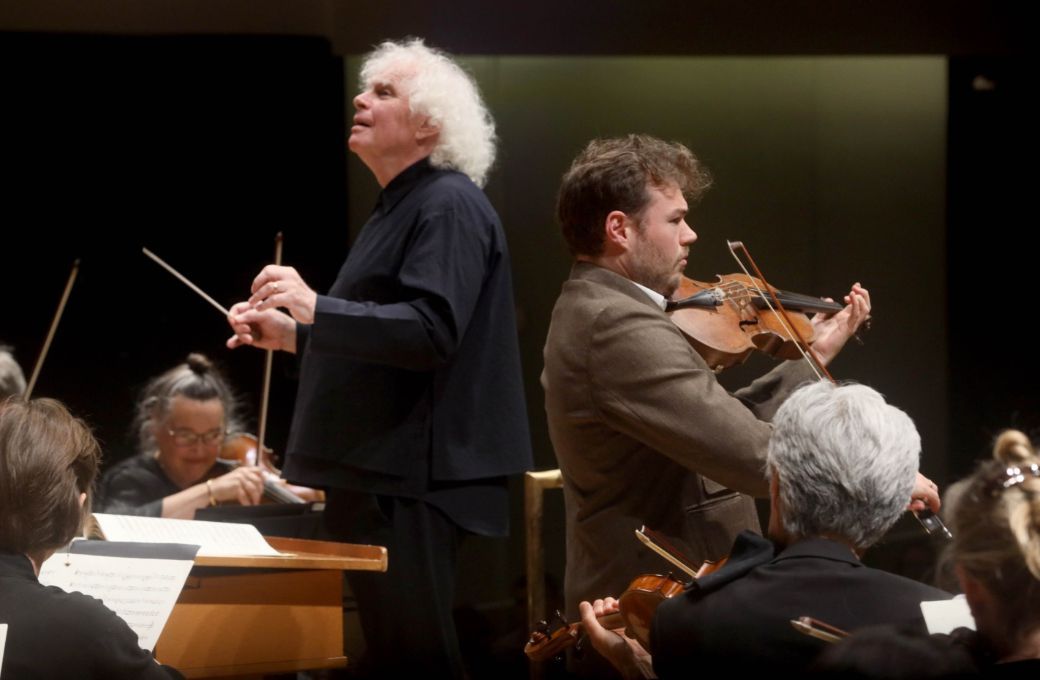 Sir Simon Rattle and Timothy Ridout &copy; Mark Stedman for National Concert Hall Ireland