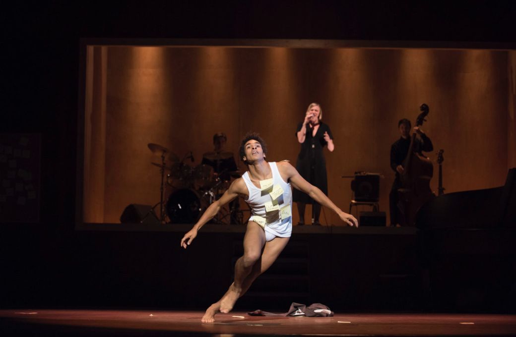 Liam Francis and Nia Lynn in Ben Duke&rsquo;s <i>Goat</i> for Rambert &copy; Hugo Glendinning