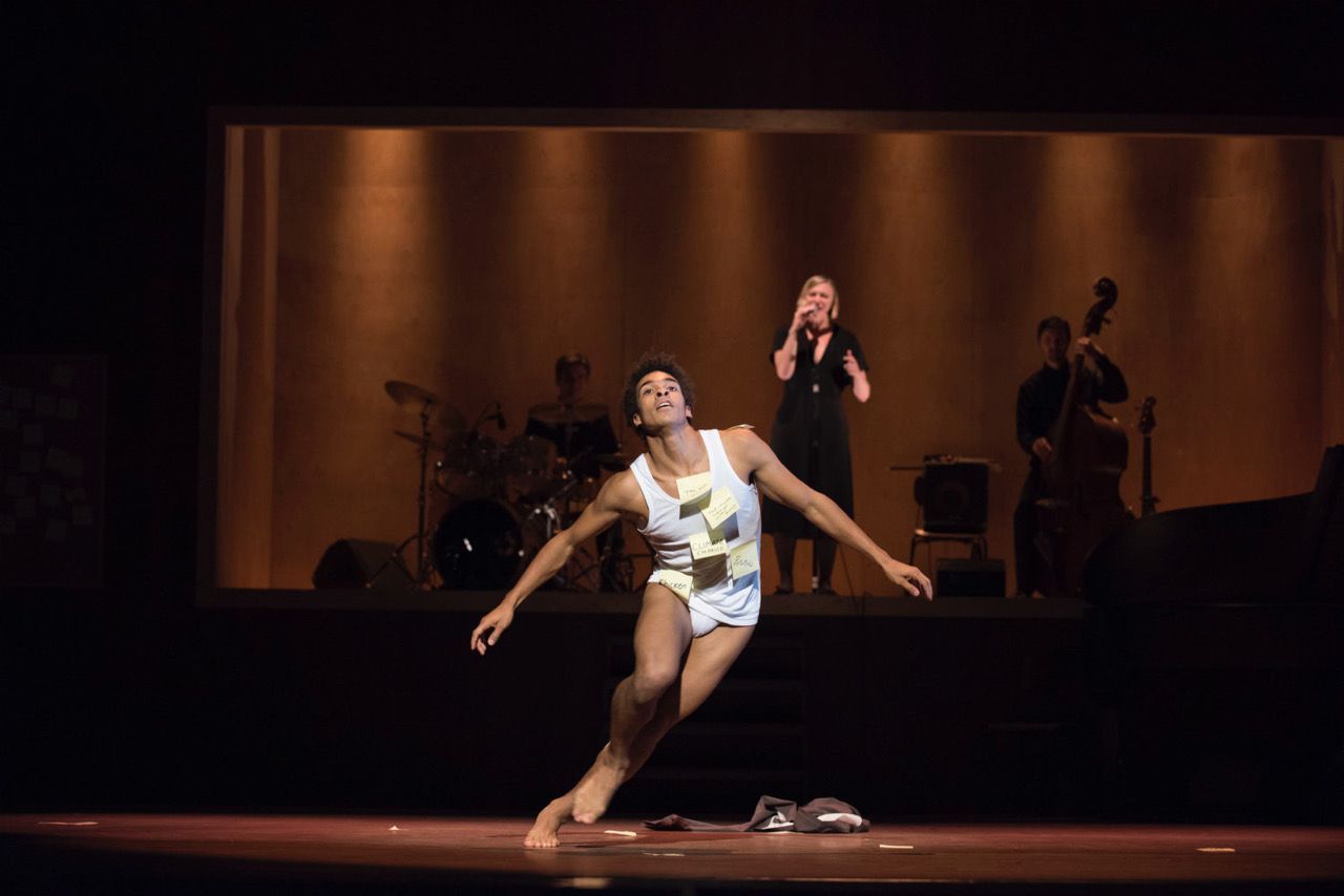 Liam Francis and Nia Lynn in Ben Duke’s <i>Goat</i> for Rambert &copy; Hugo Glendinning
