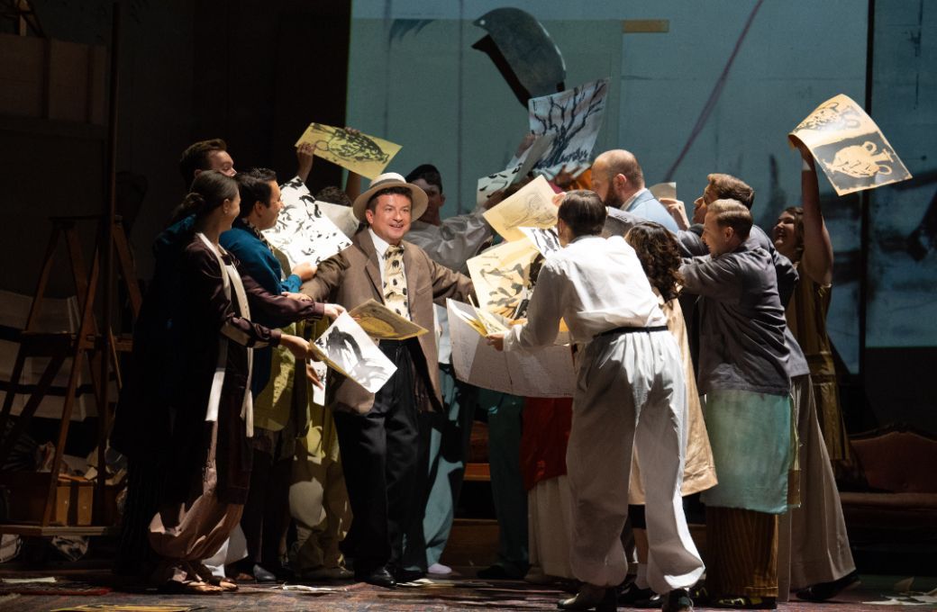 Krystian Adam (Orfeo) and ensemble &copy; Glyndebourne Productions Ltd | Photo: Richard Hubert Smith