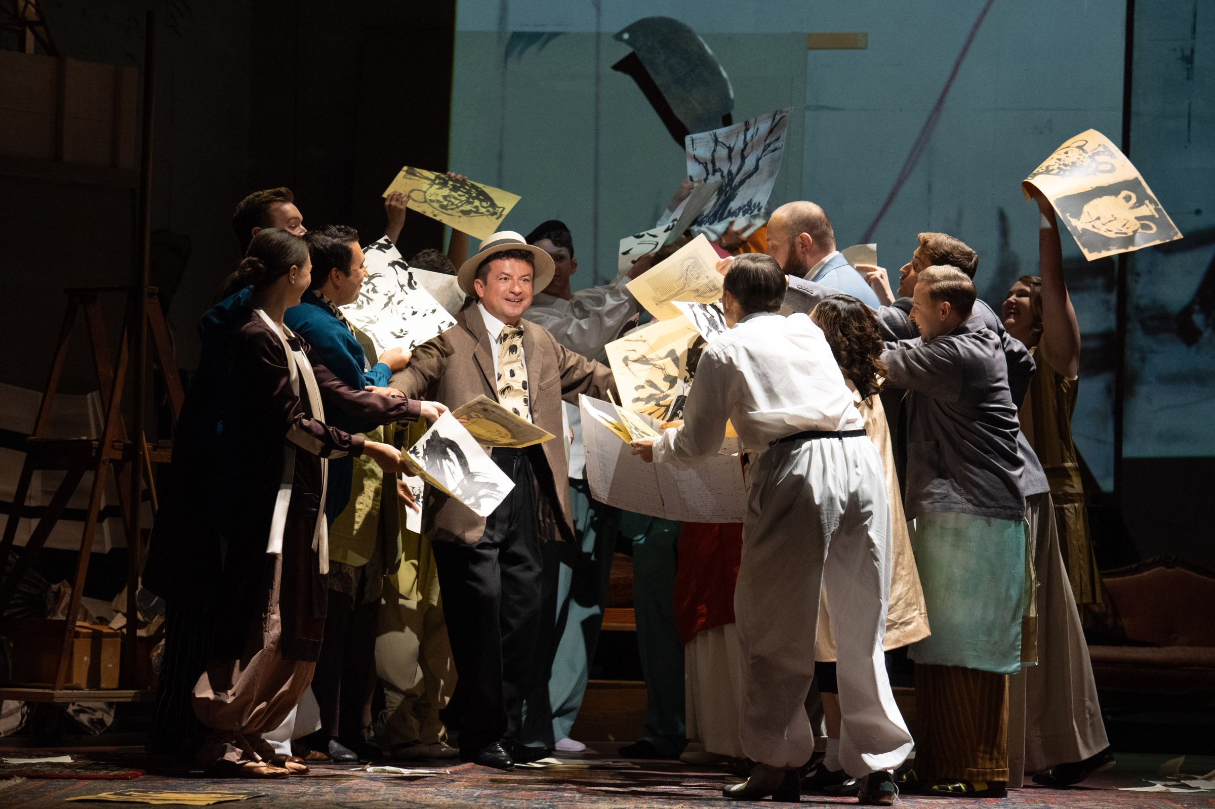 Krystian Adam (Orfeo) and ensemble &copy; Glyndebourne Productions Ltd | Photo: Richard Hubert Smith