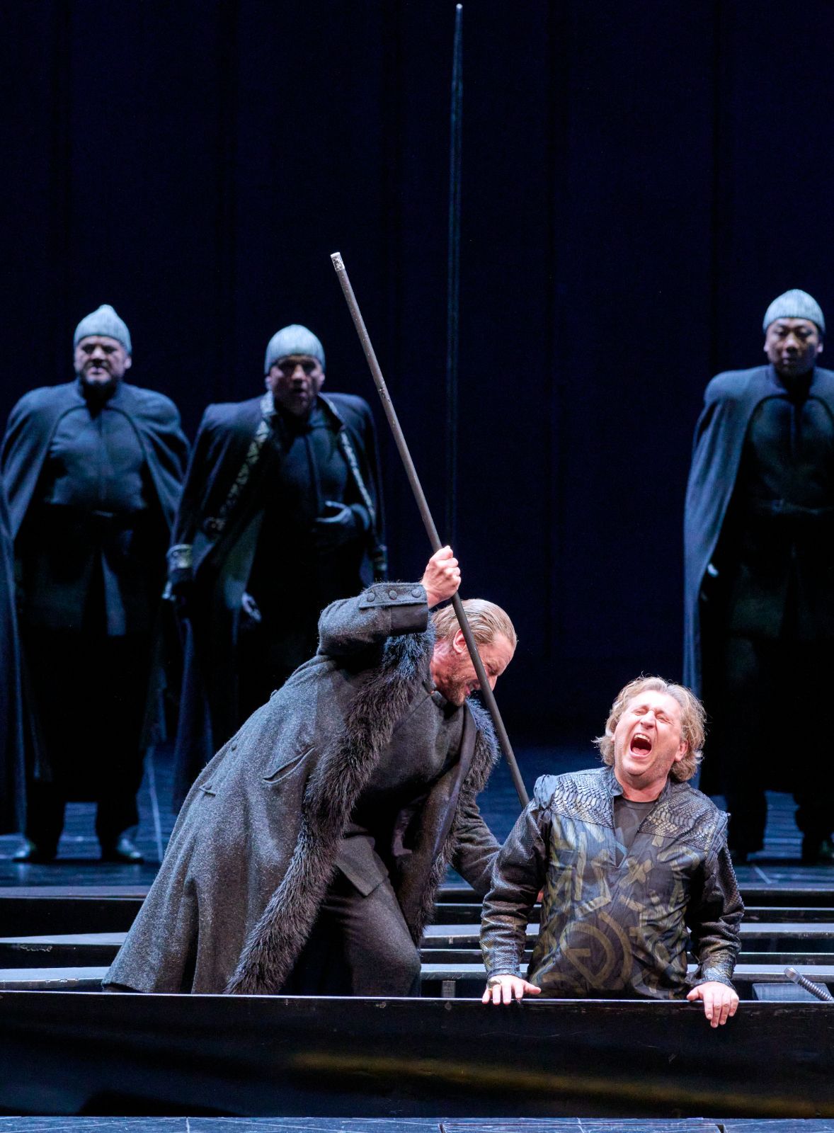 Günther Groissböck (Hagen) und Andreas Schager (Siegfried) © Wiener Staatsoper | Michael Pöhn