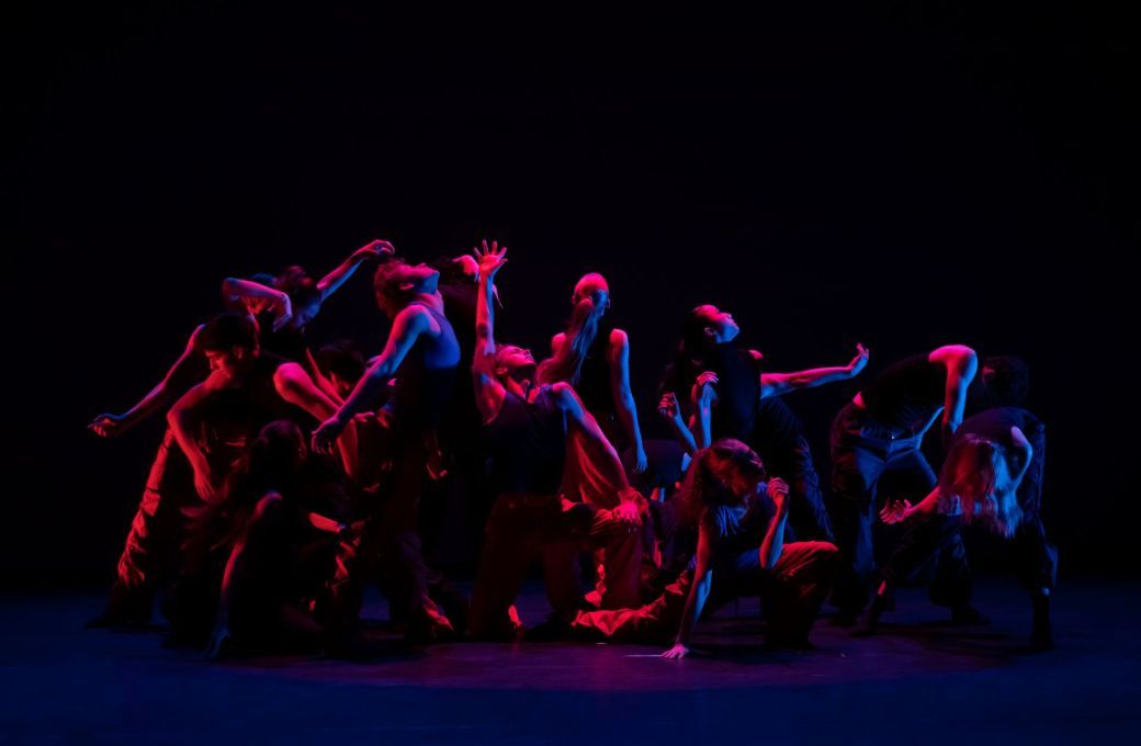 Royal Ballet School students perform <i>Whispers of the Core</i> by student, Shiori Yamashita © The Royal Ballet School. Photographed by Rachel Cherry.