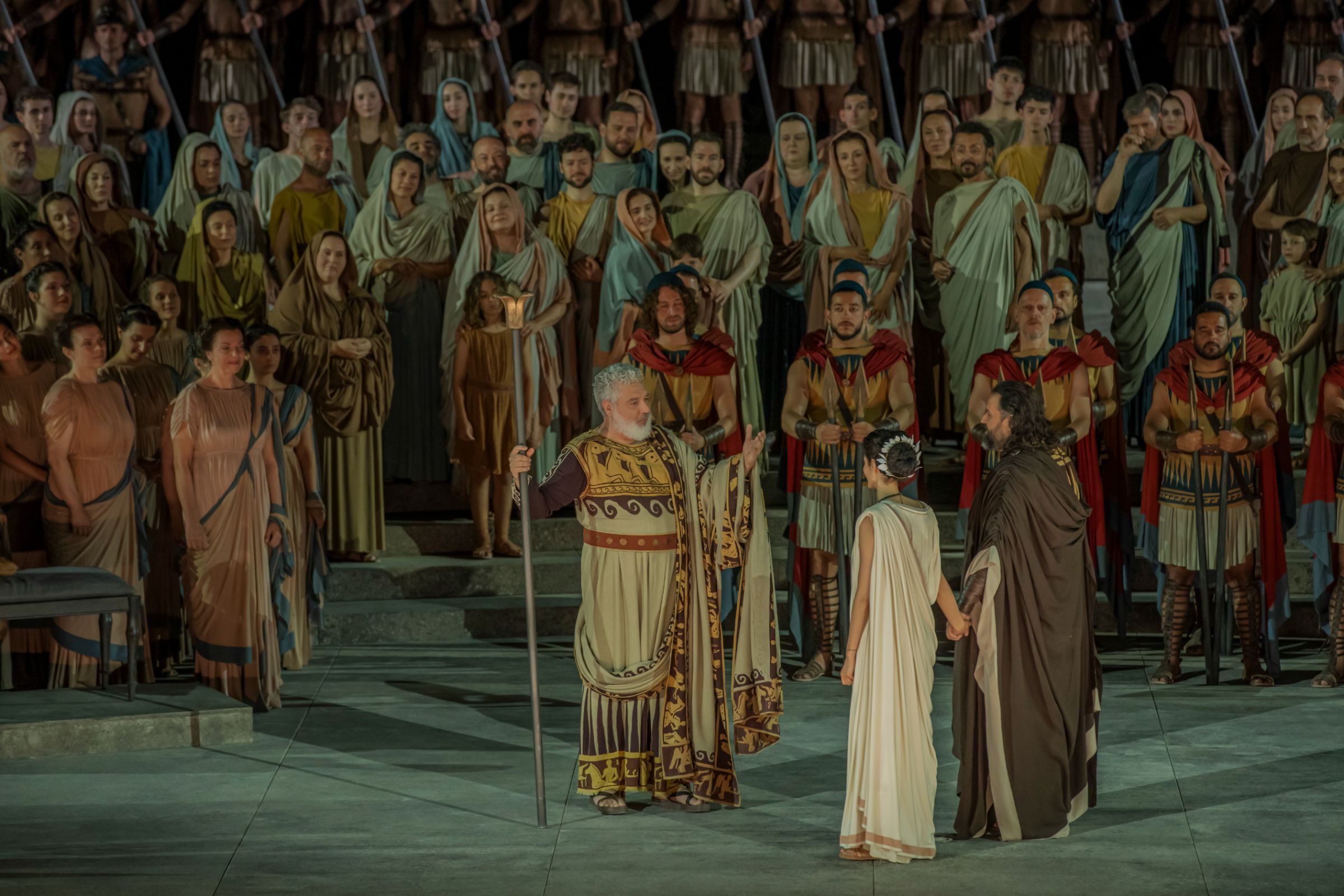 Tassis Christoyannis (Creon), Danae Kontora (Glauce) and Jean-François Borras (Jason) © A. Simopoulos